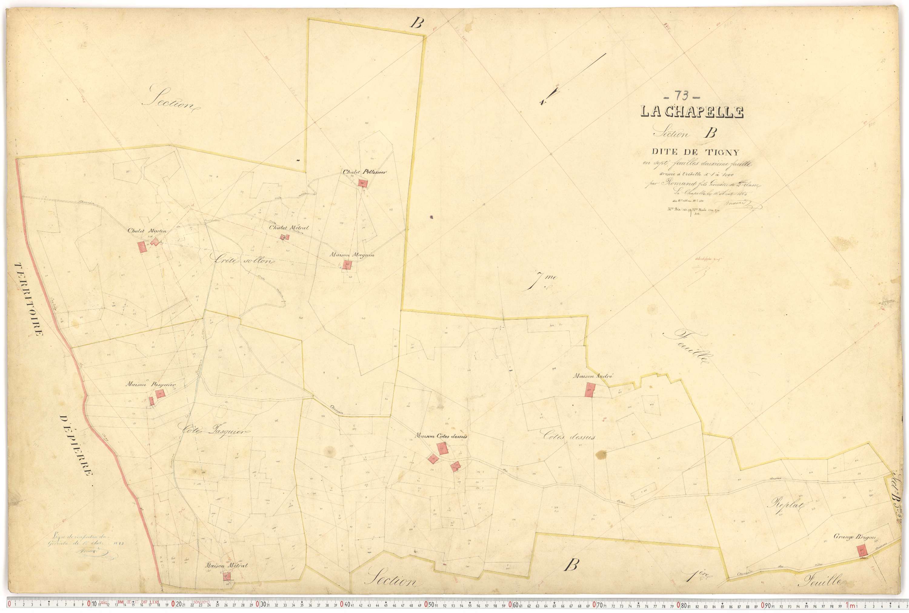 La Chapelle - Plans cadastraux du premier cadastre français.