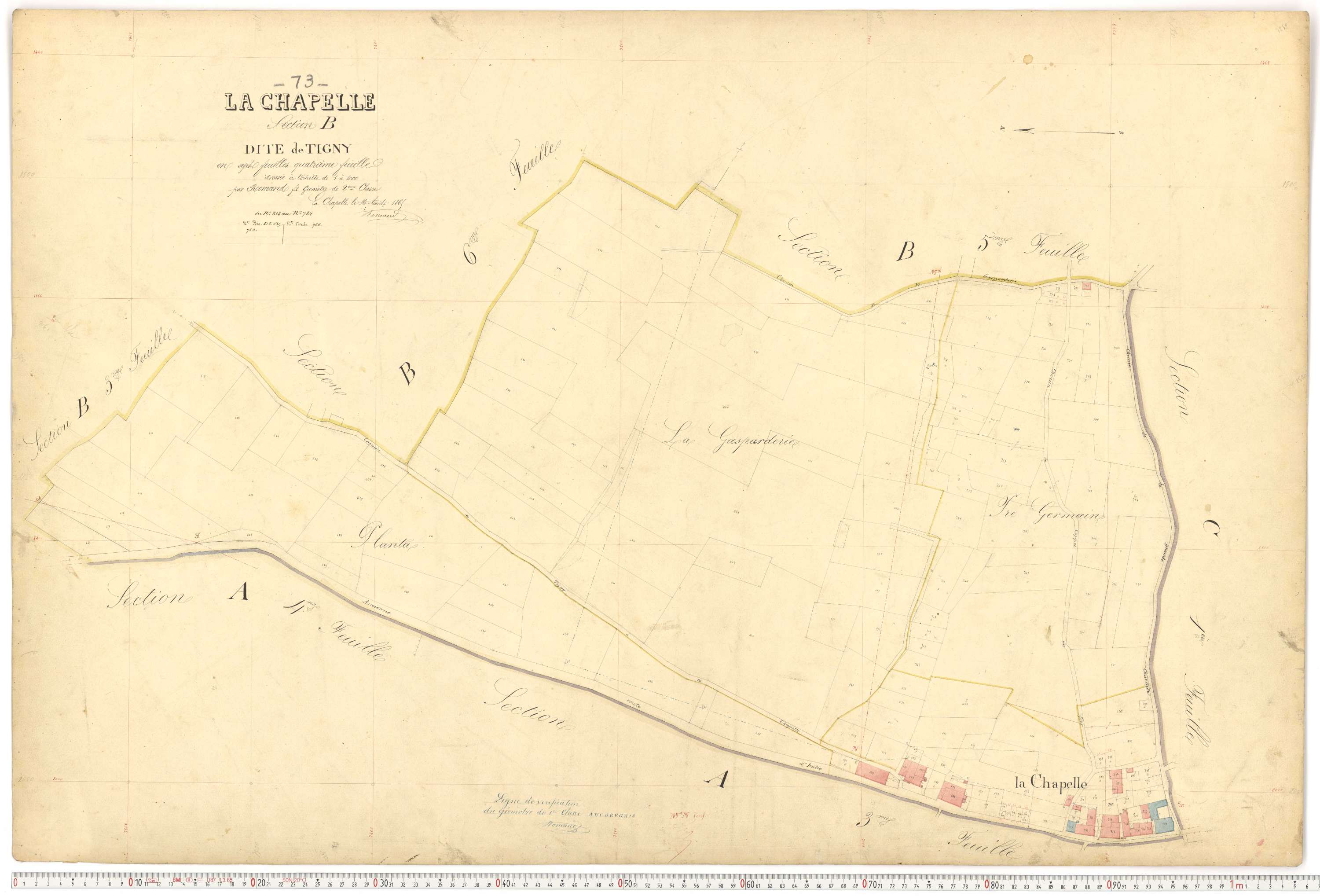 La Chapelle - Plans cadastraux du premier cadastre français.