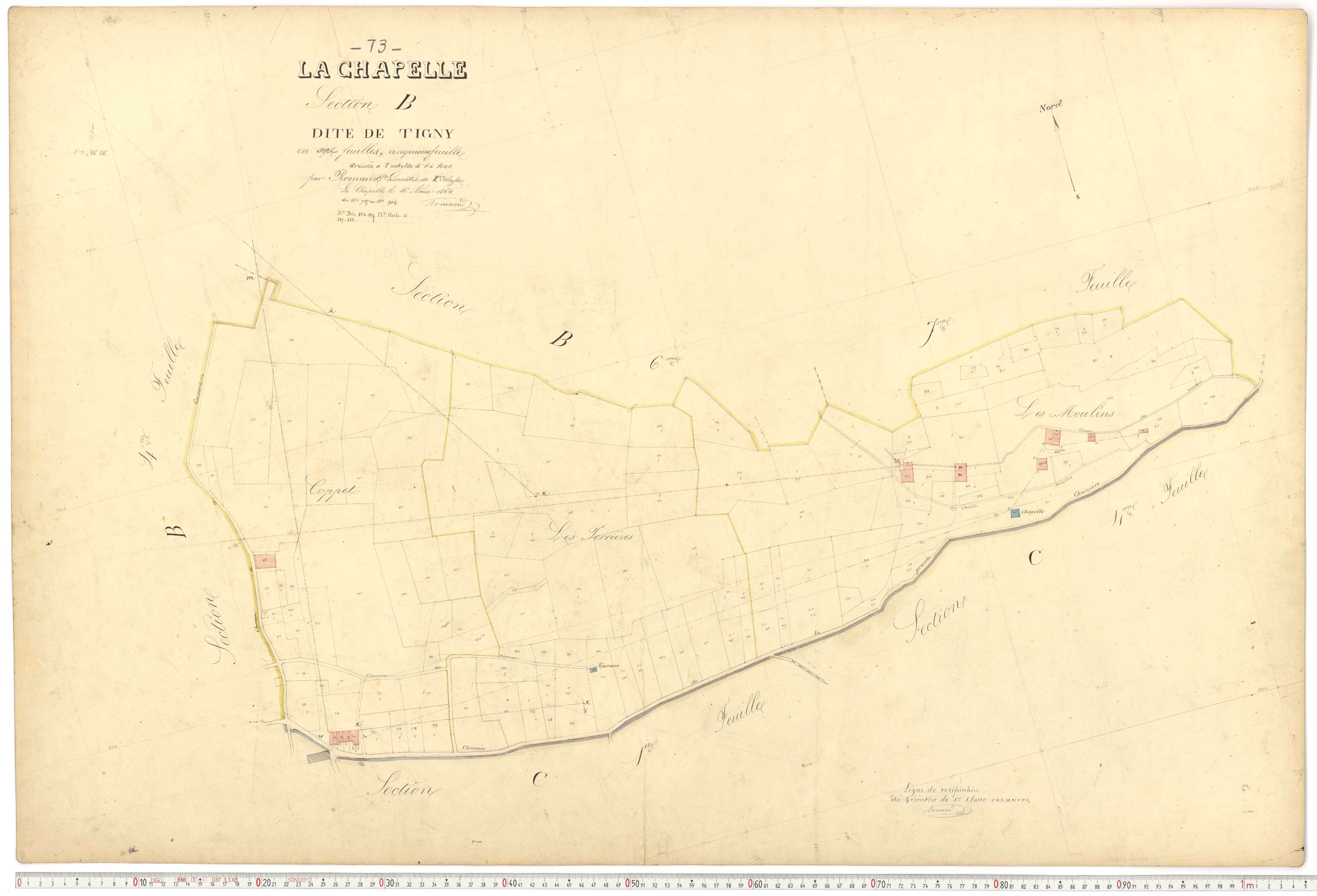 La Chapelle - Plans cadastraux du premier cadastre français.