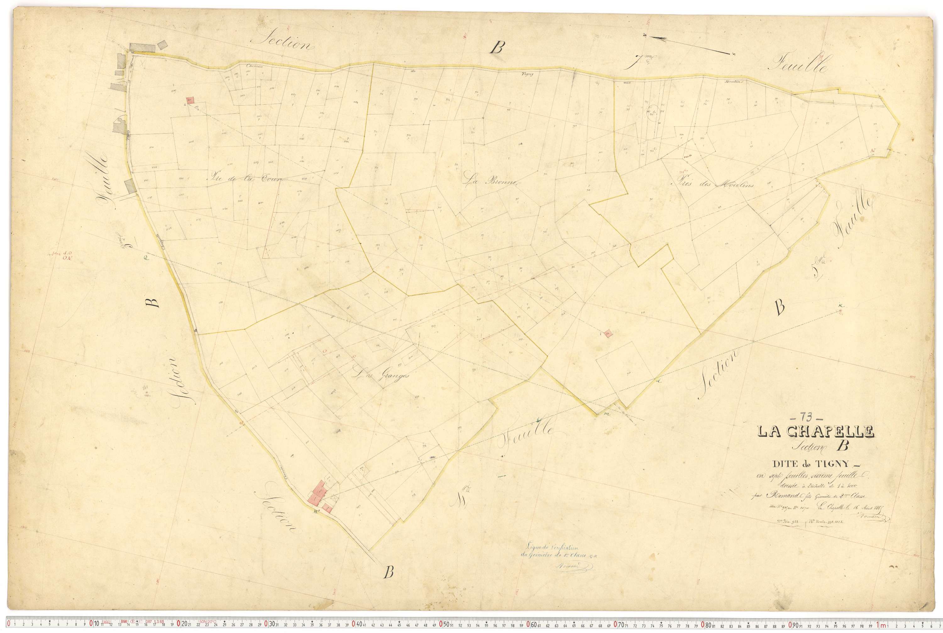 La Chapelle - Plans cadastraux du premier cadastre français.