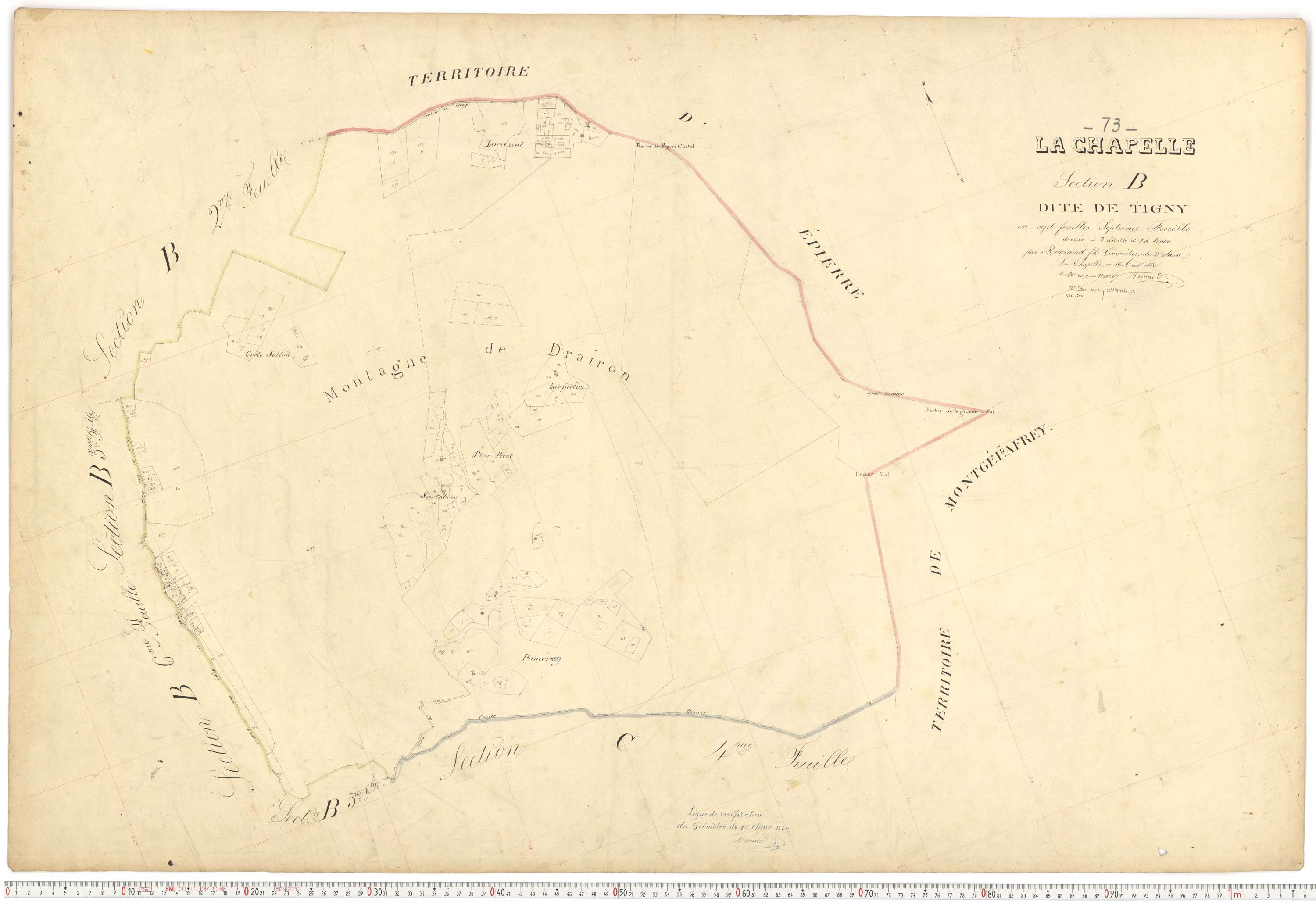 La Chapelle - Plans cadastraux du premier cadastre français.