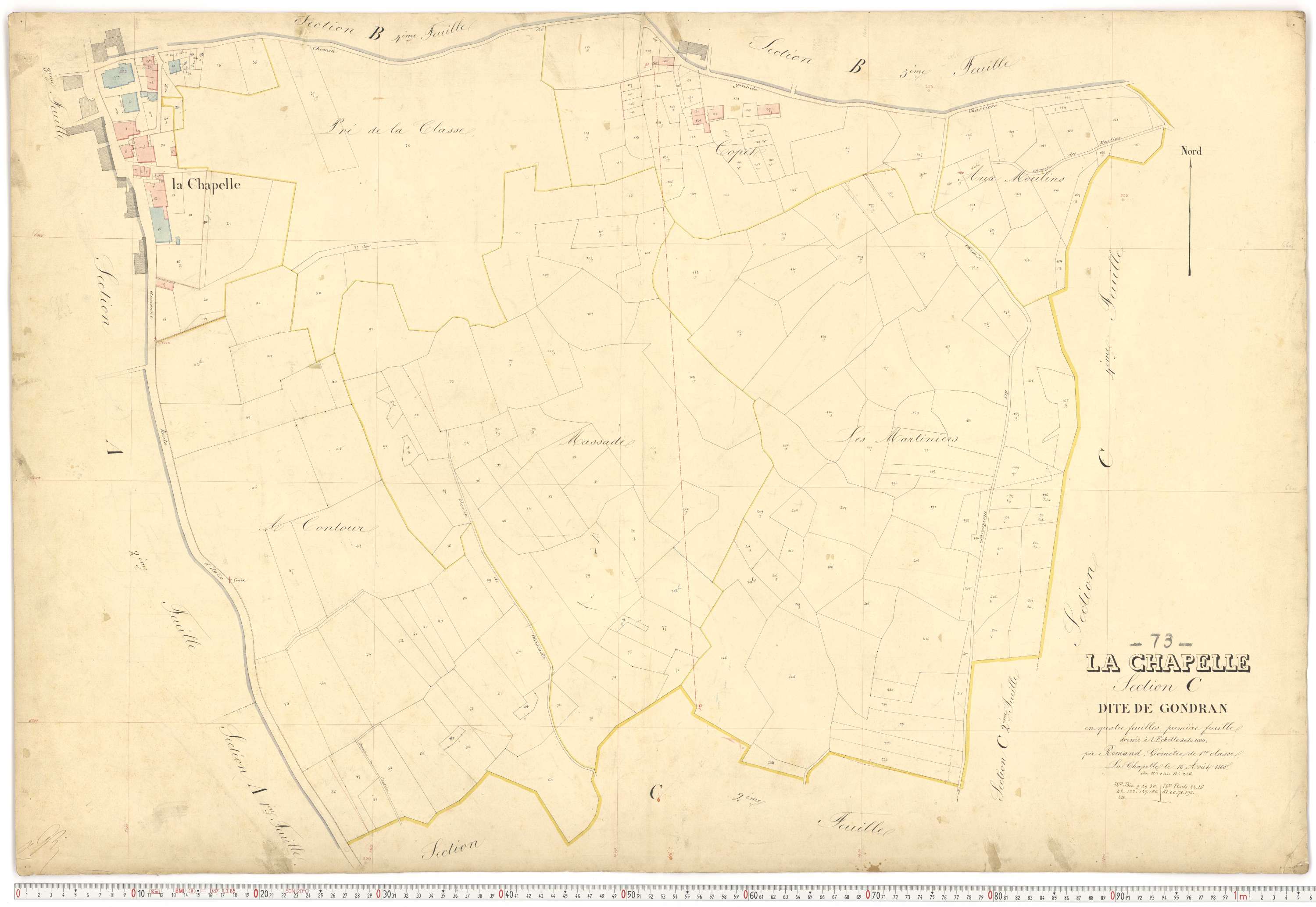 La Chapelle - Plans cadastraux du premier cadastre français.