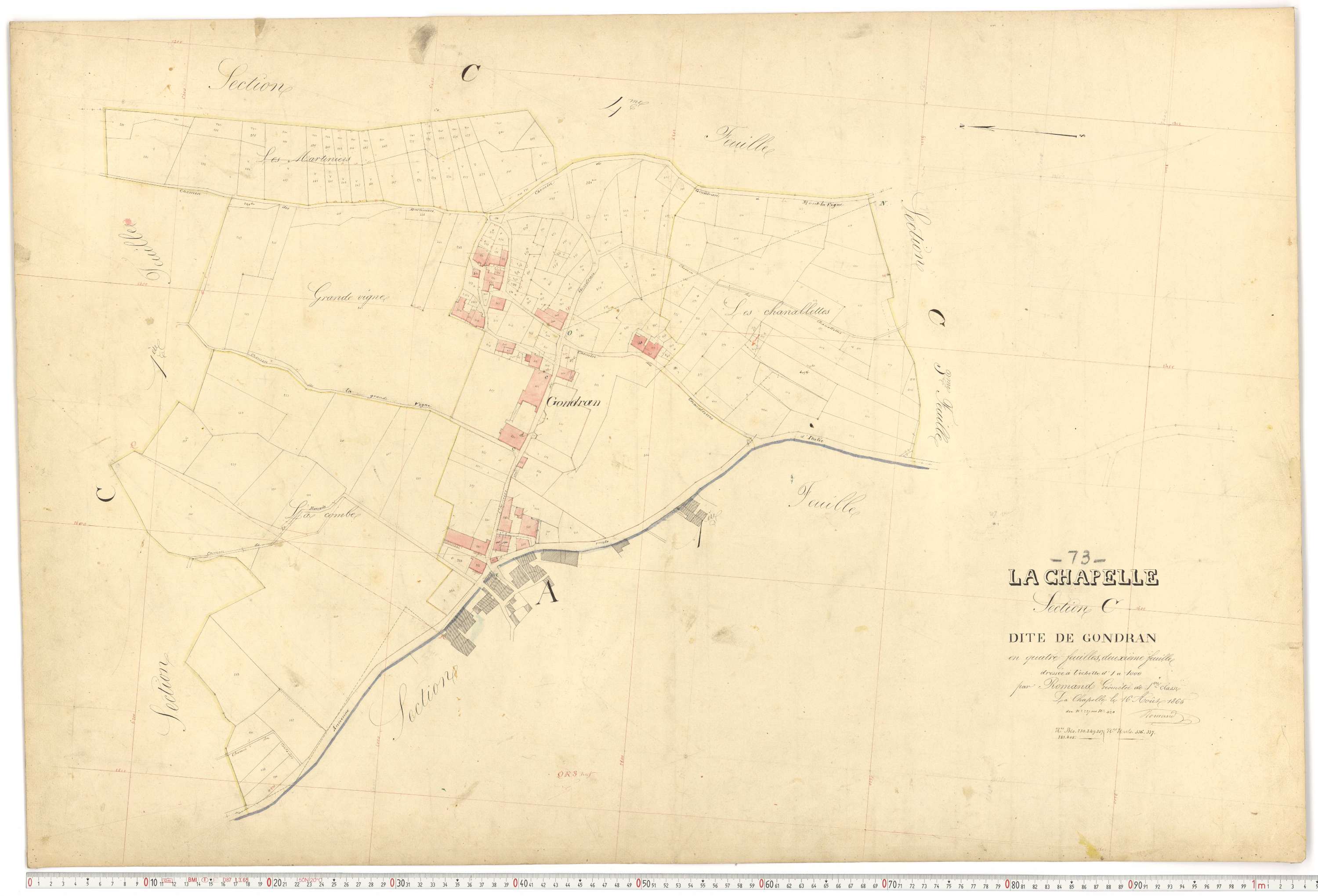 La Chapelle - Plans cadastraux du premier cadastre français.