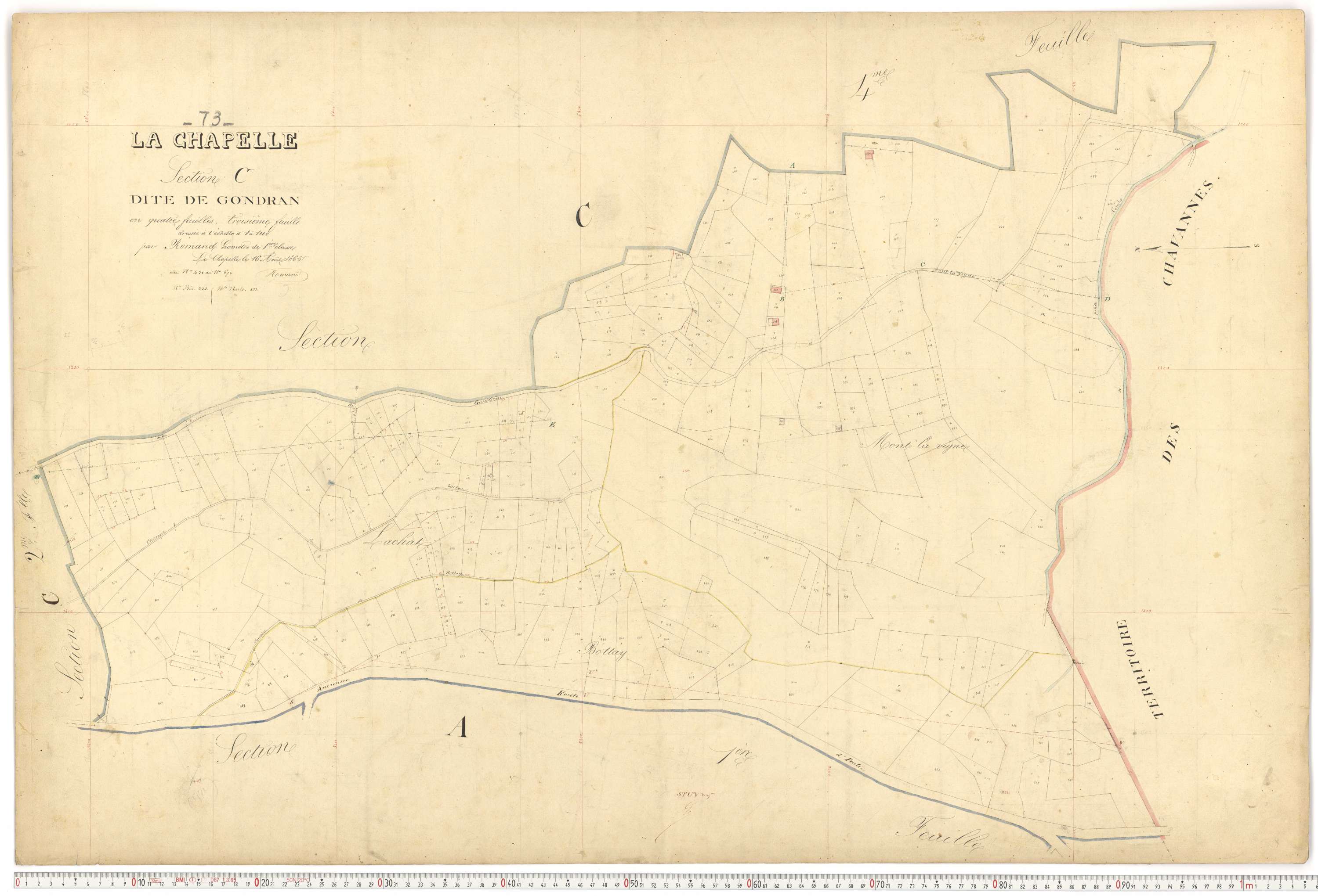 La Chapelle - Plans cadastraux du premier cadastre français.