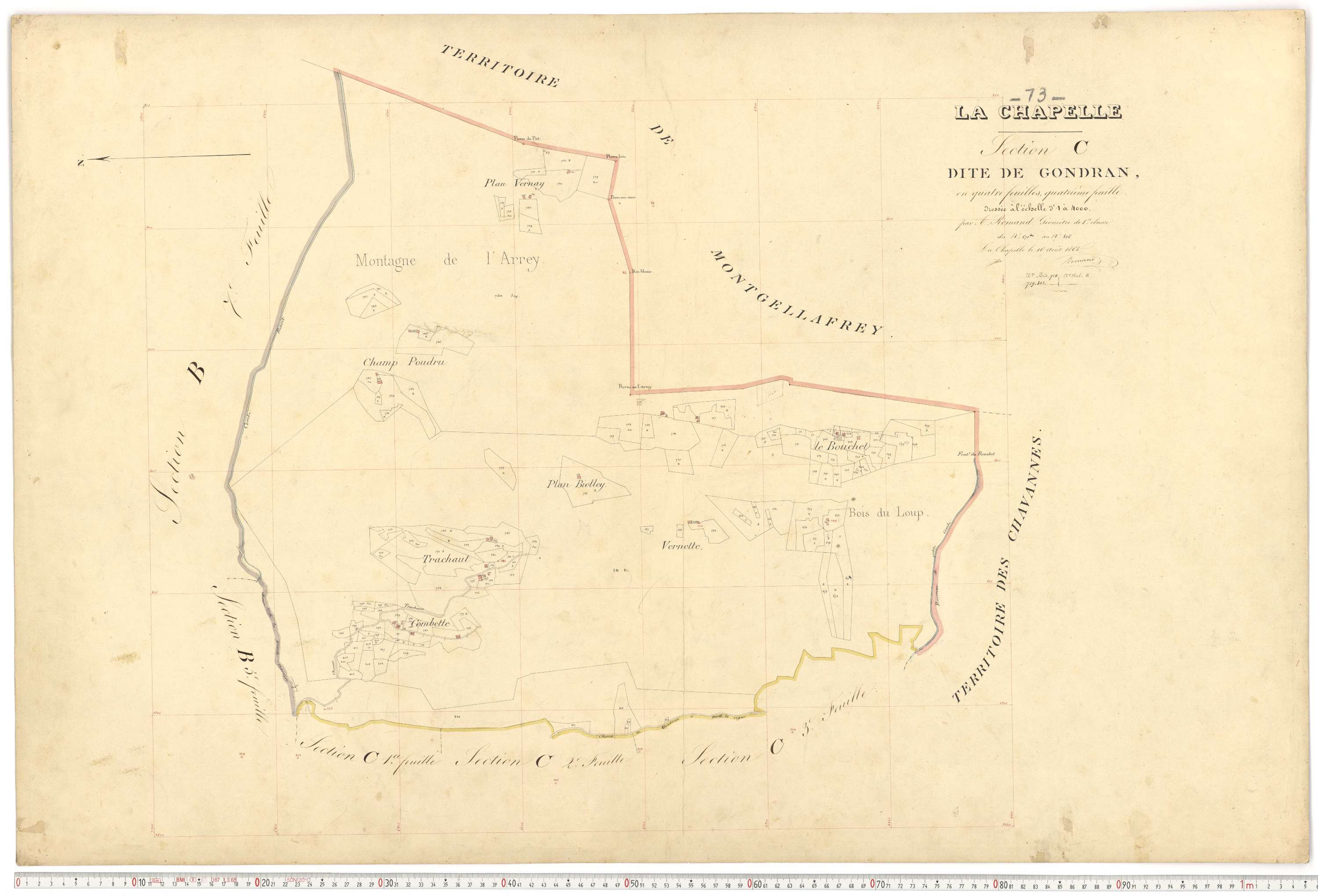La Chapelle - Plans cadastraux du premier cadastre français.