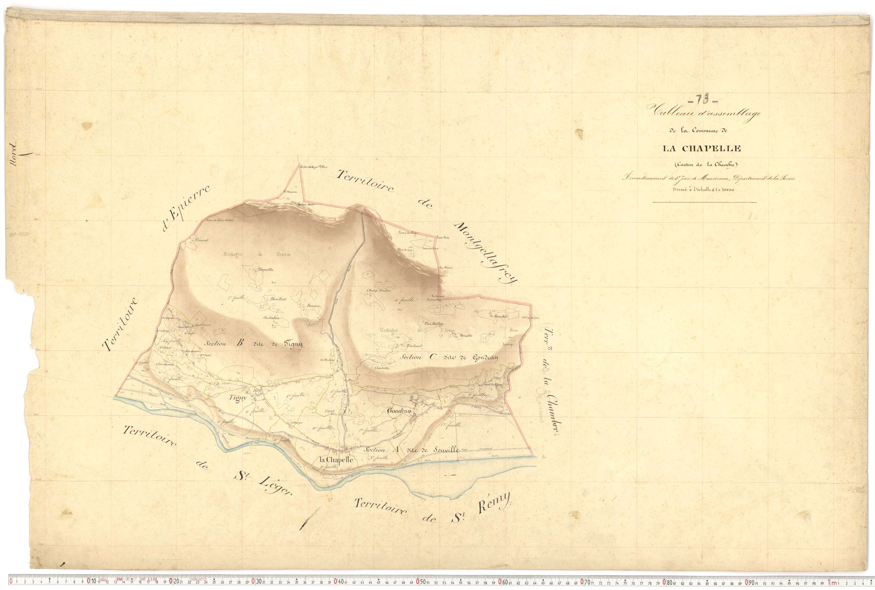 La Chapelle - Plans cadastraux du premier cadastre français.