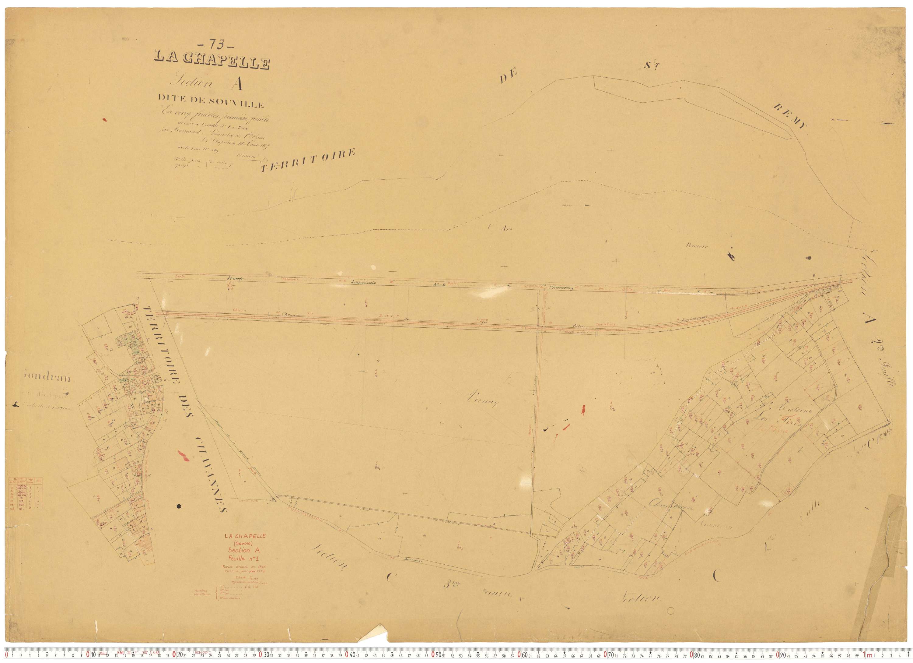 La Chapelle - Plans cadastraux du cadastre rénové.