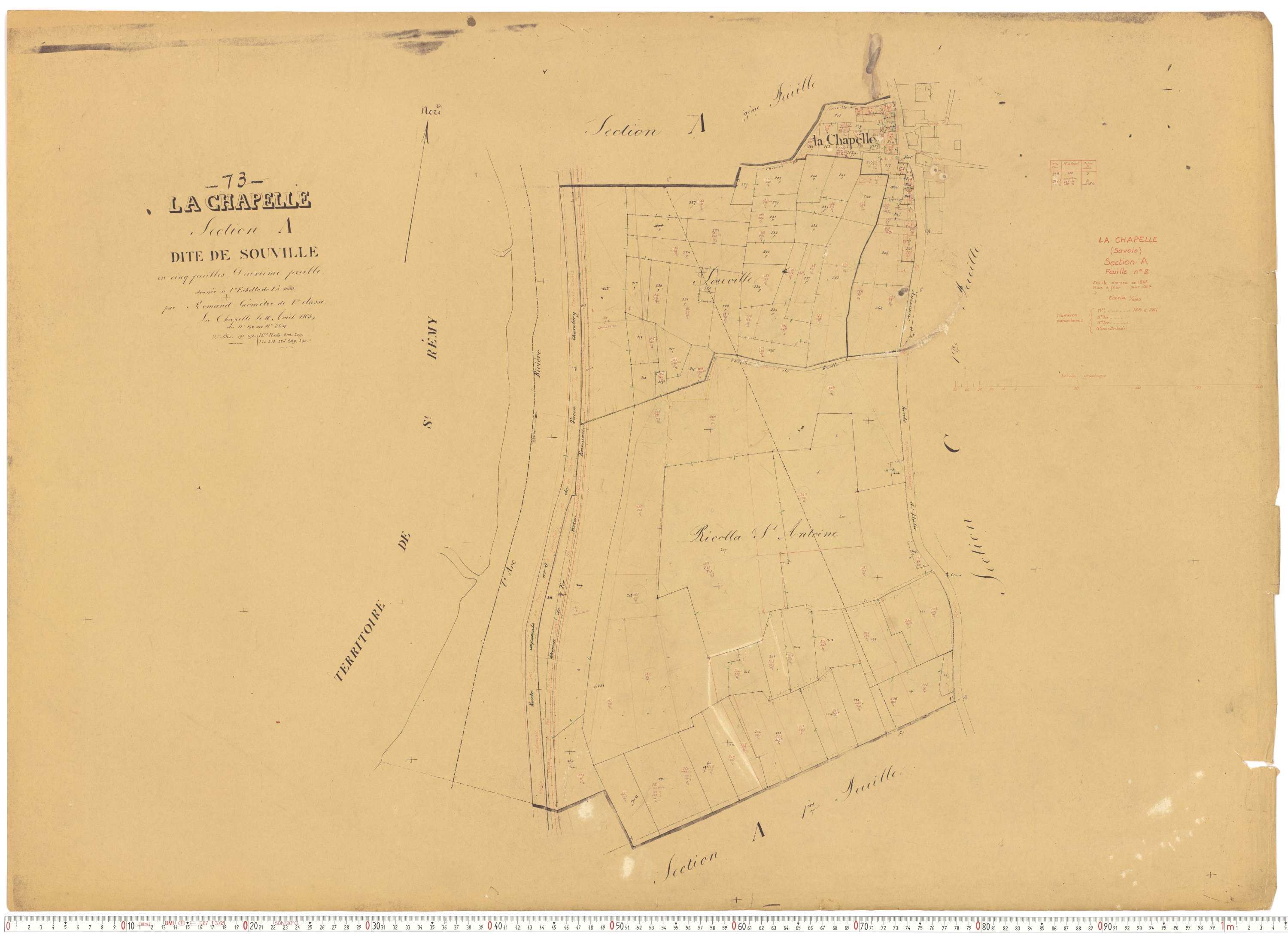 La Chapelle - Plans cadastraux du cadastre rénové.