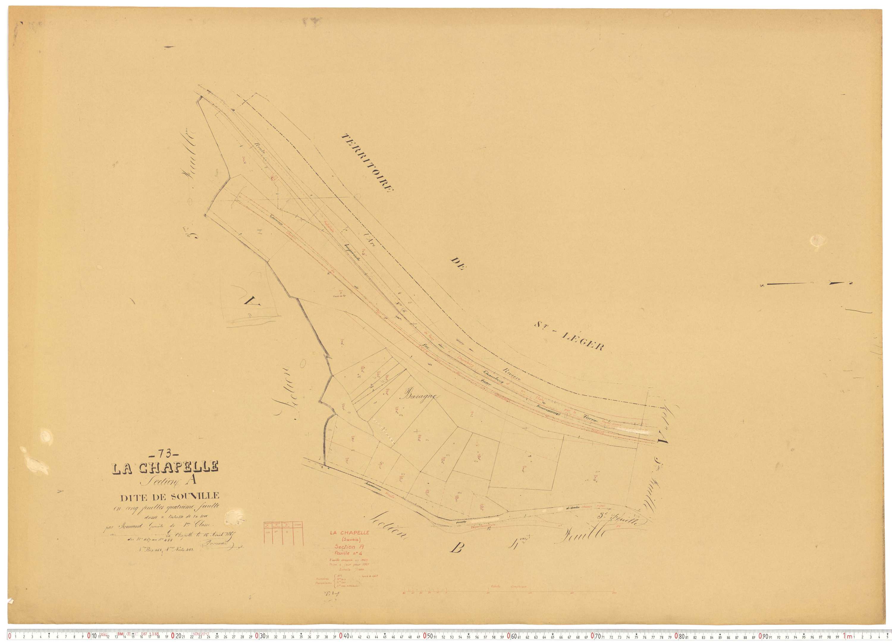 La Chapelle - Plans cadastraux du cadastre rénové.