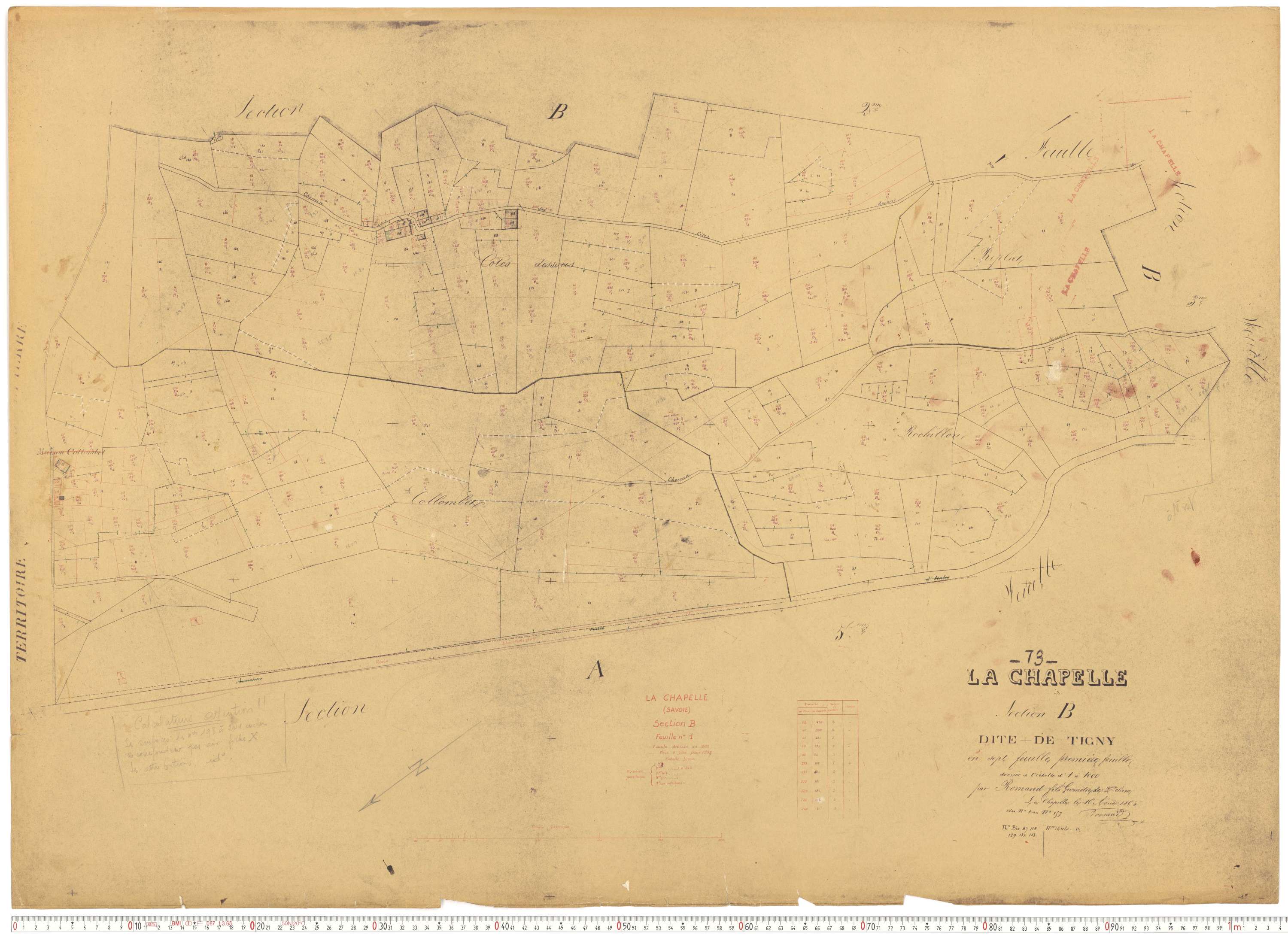 La Chapelle - Plans cadastraux du cadastre rénové.