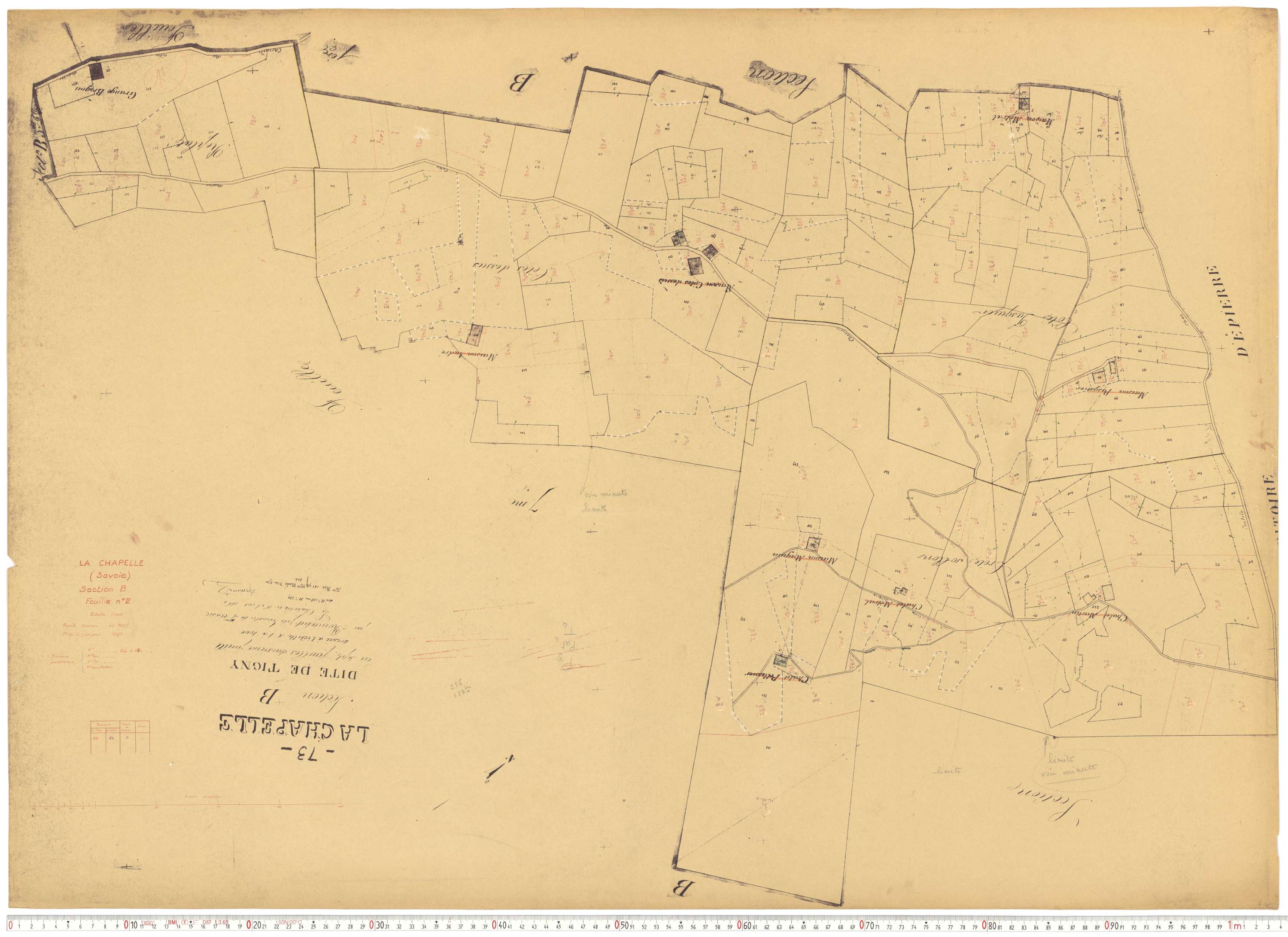 La Chapelle - Plans cadastraux du cadastre rénové.