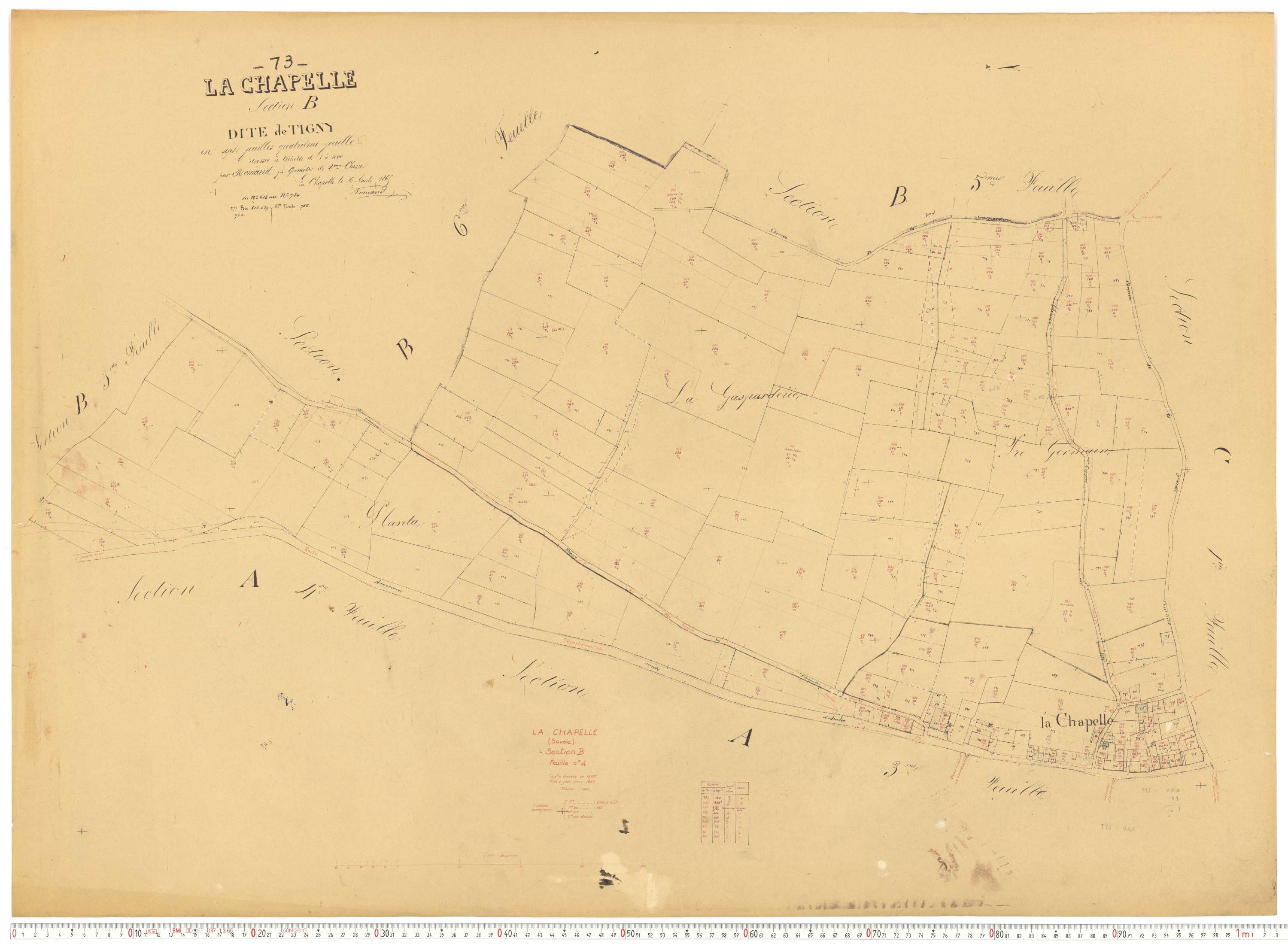 La Chapelle - Plans cadastraux du cadastre rénové.