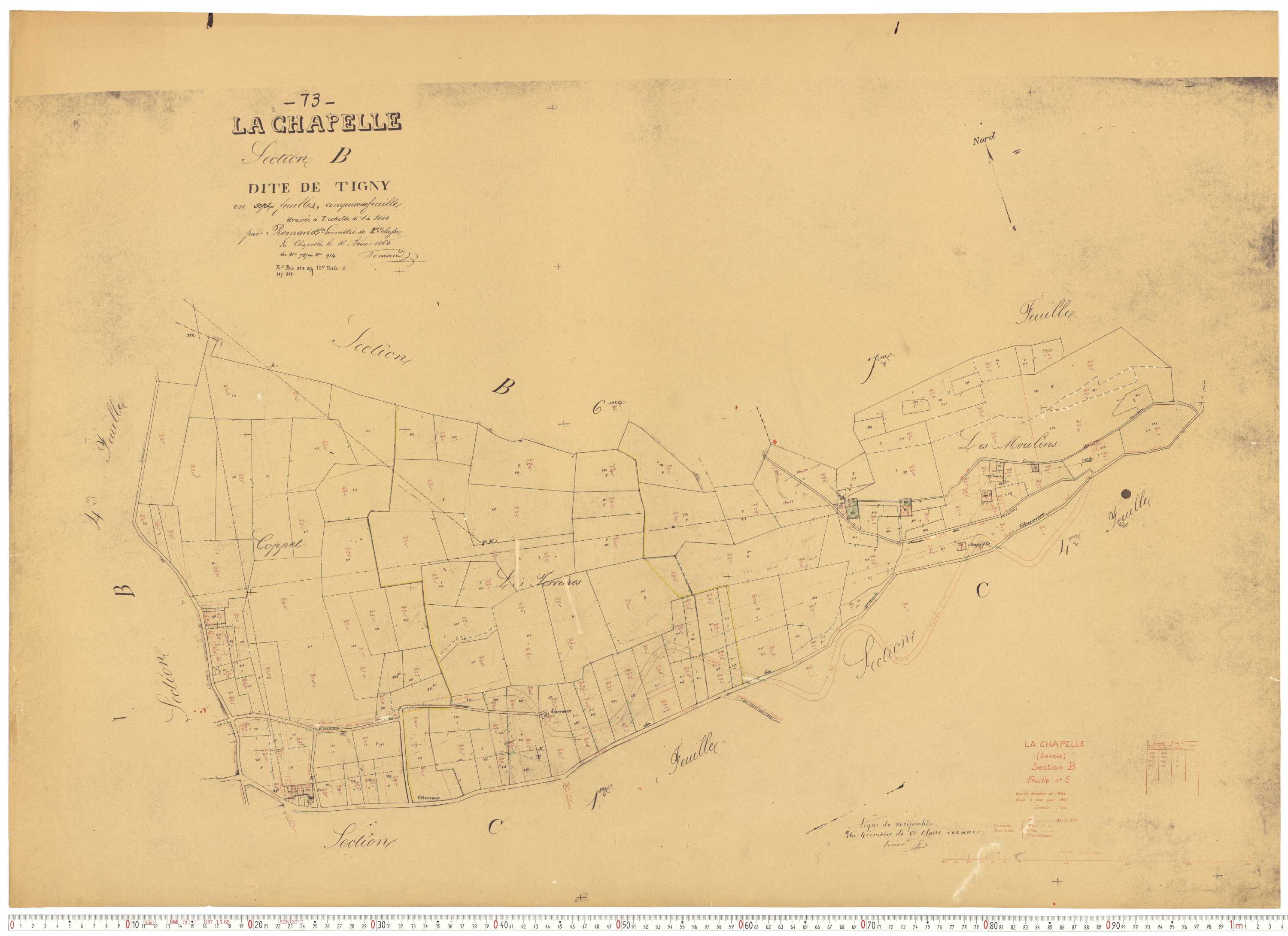 La Chapelle - Plans cadastraux du cadastre rénové.