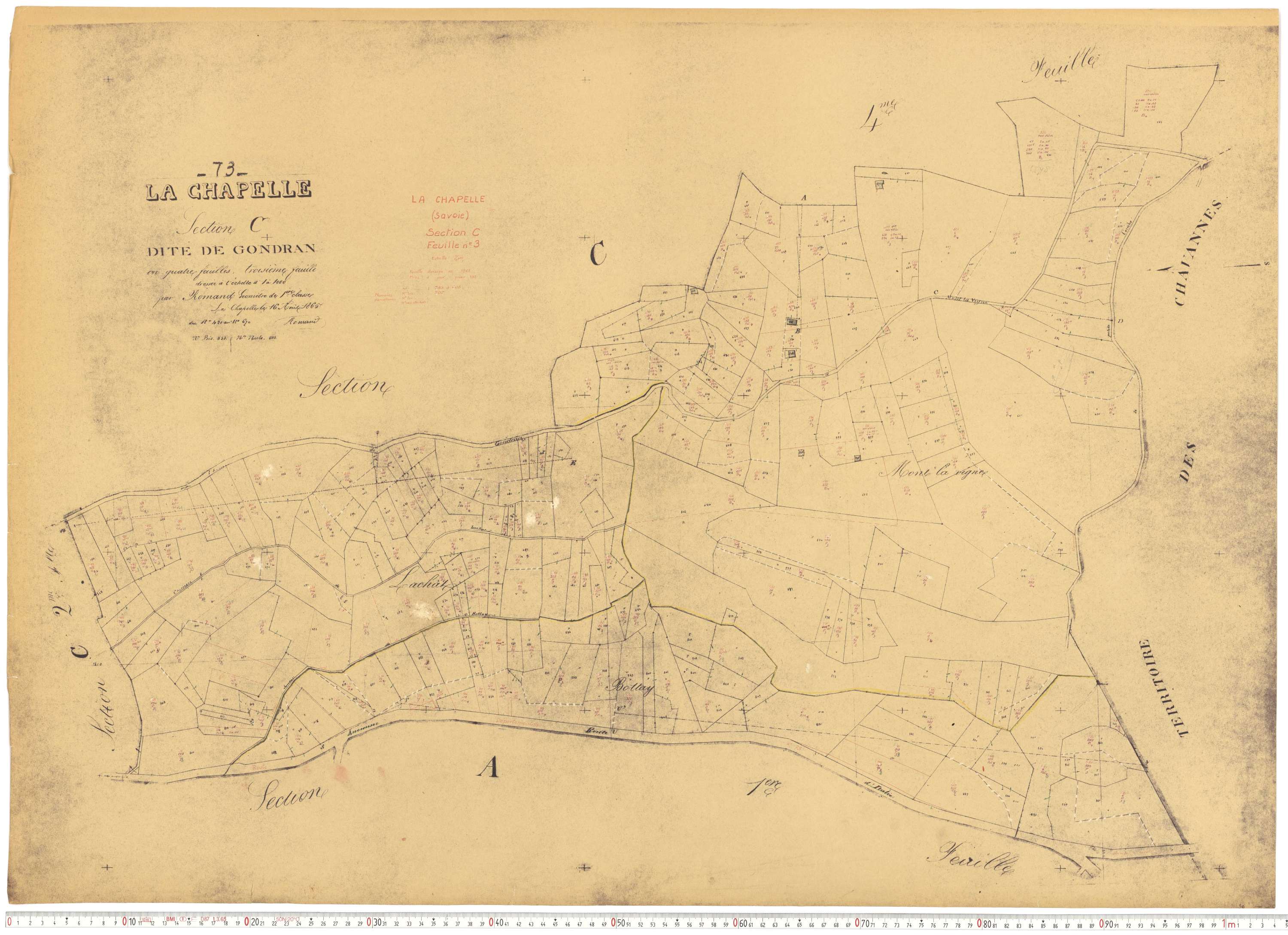 La Chapelle - Plans cadastraux du cadastre rénové.