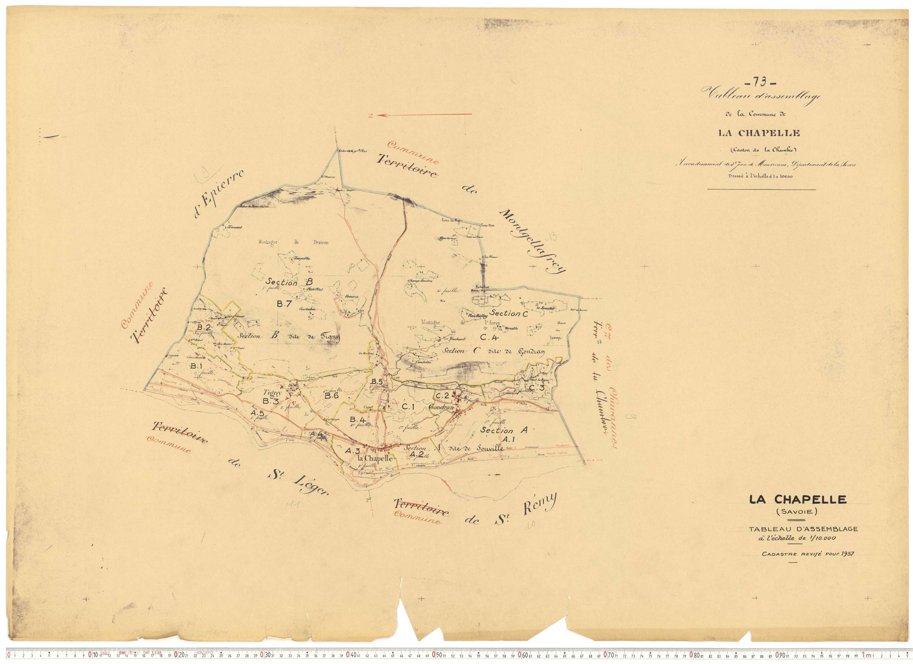 La Chapelle - Plans cadastraux du cadastre rénové.