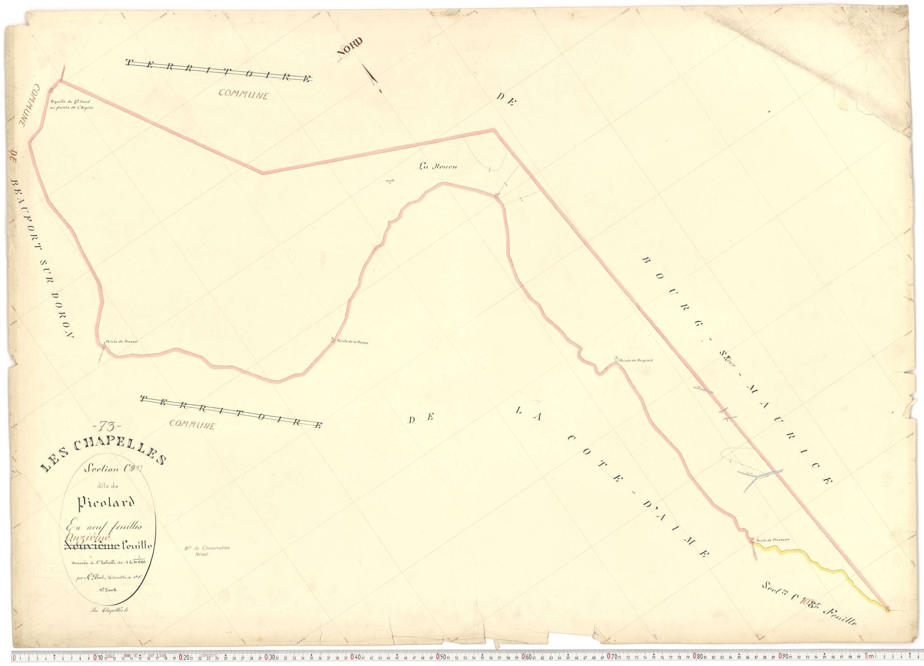 Chapelles - Plans cadastraux du premier cadastre français.