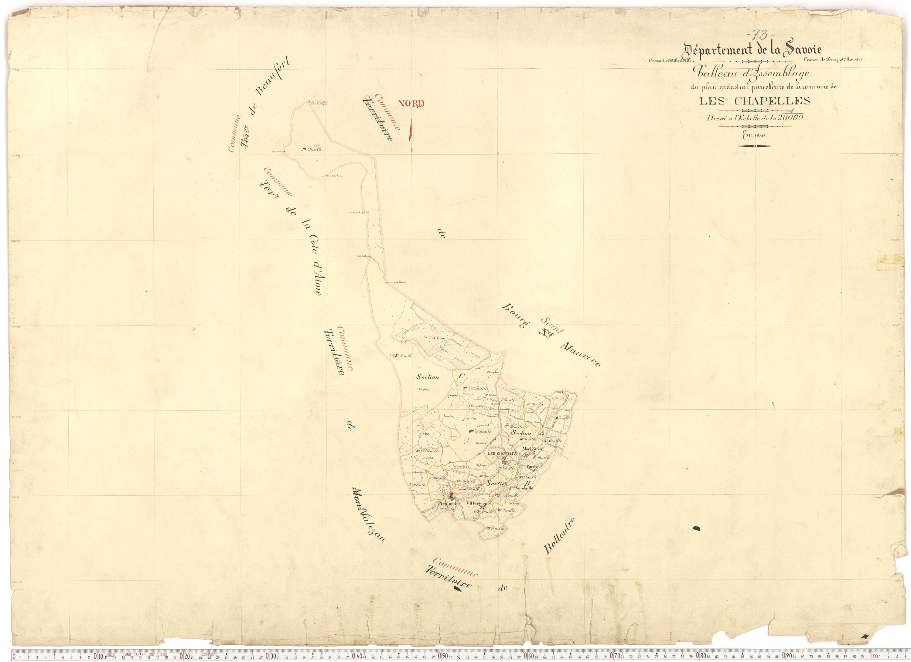 Chapelles - Plans cadastraux du premier cadastre français.