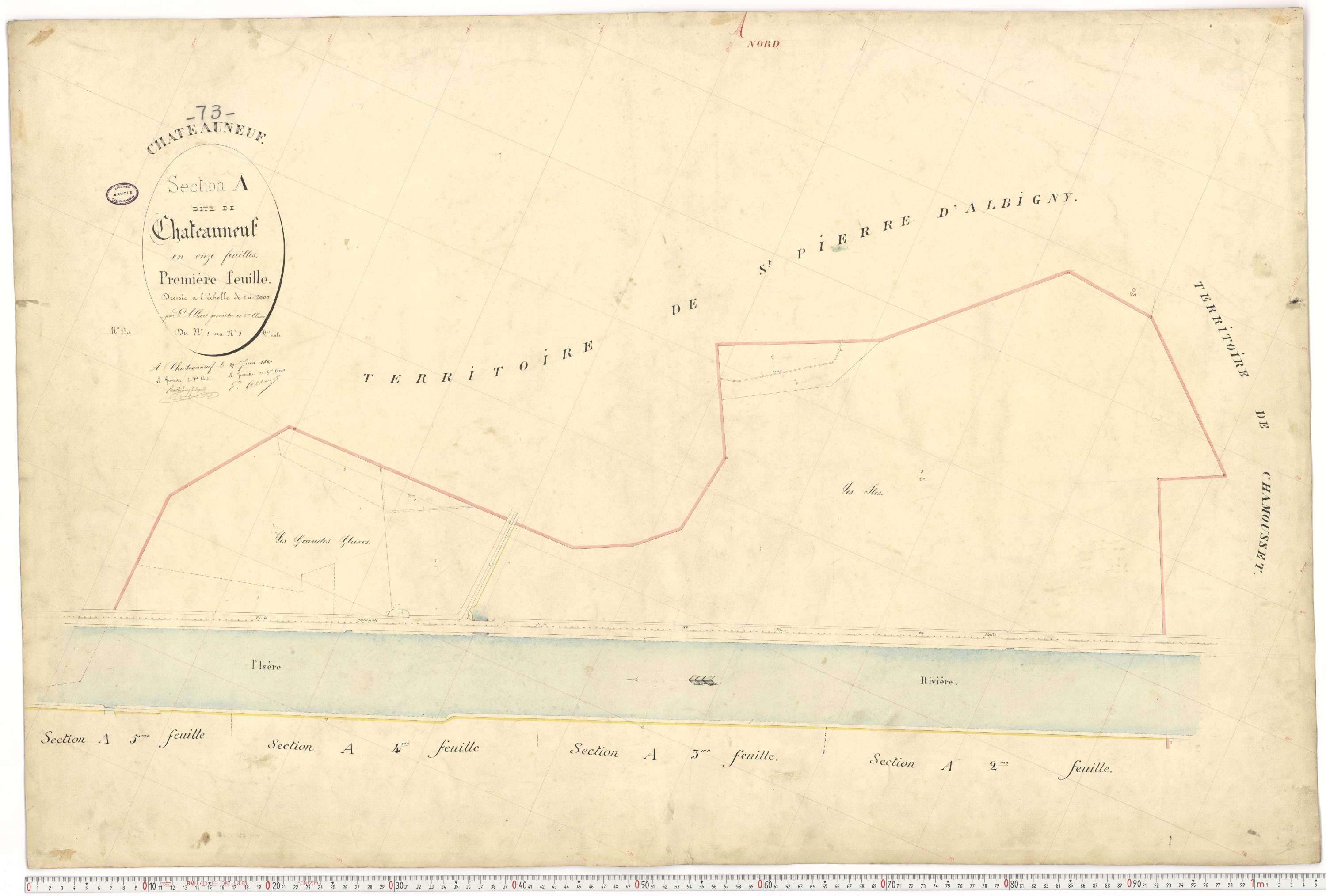 Châteauneuf - Cadastre français (1885).
