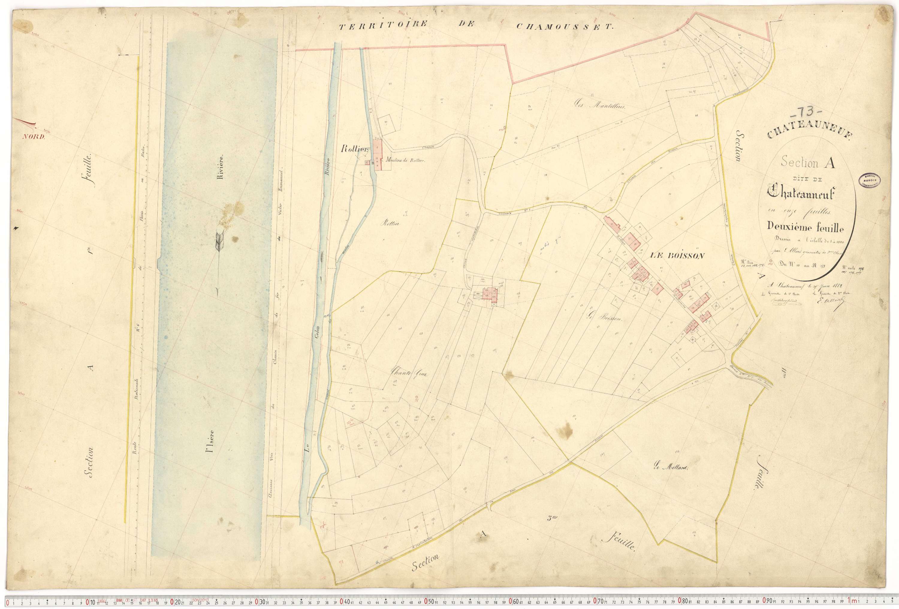 Châteauneuf - Cadastre français (1885).