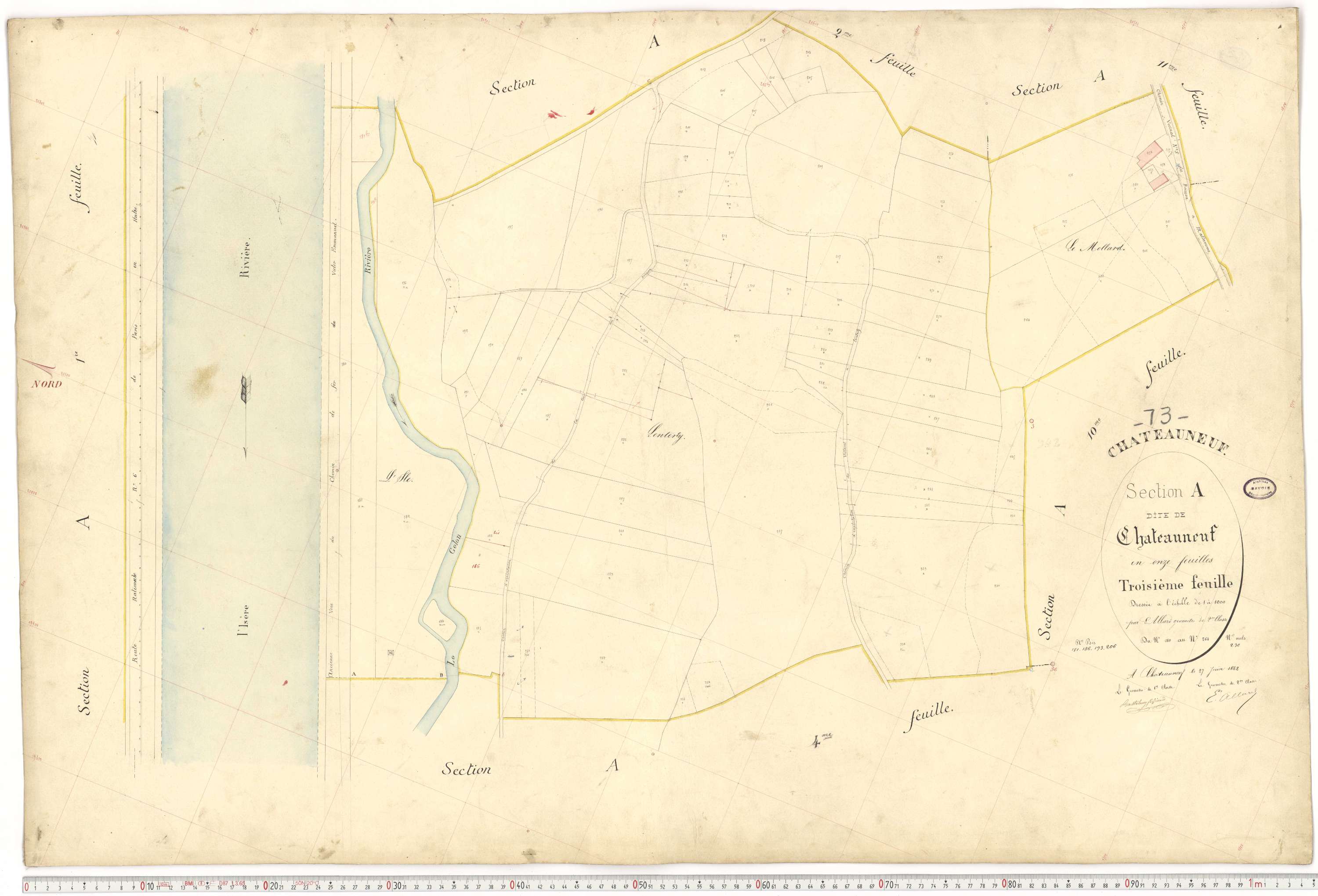 Châteauneuf - Cadastre français (1885).