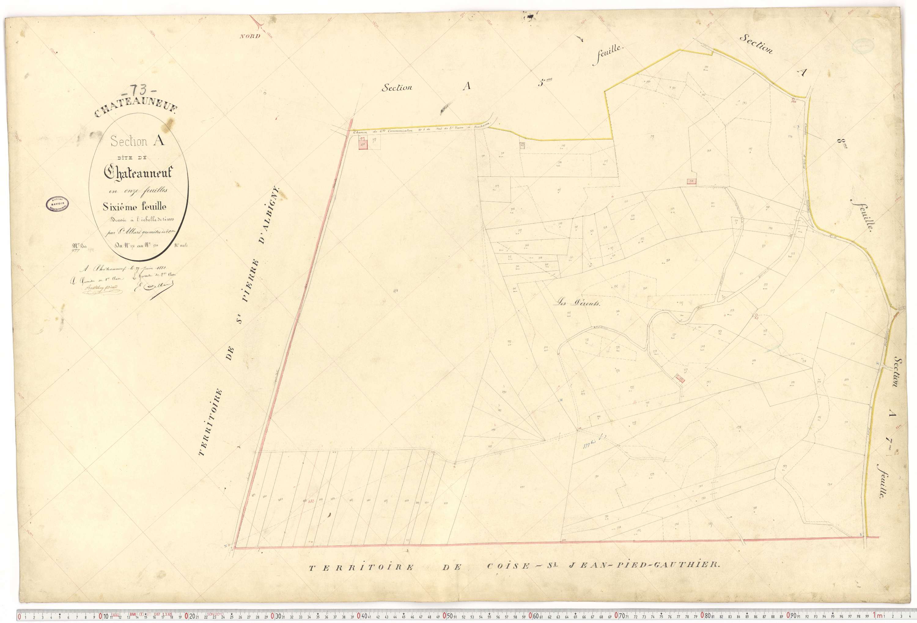 Châteauneuf - Cadastre français (1885).