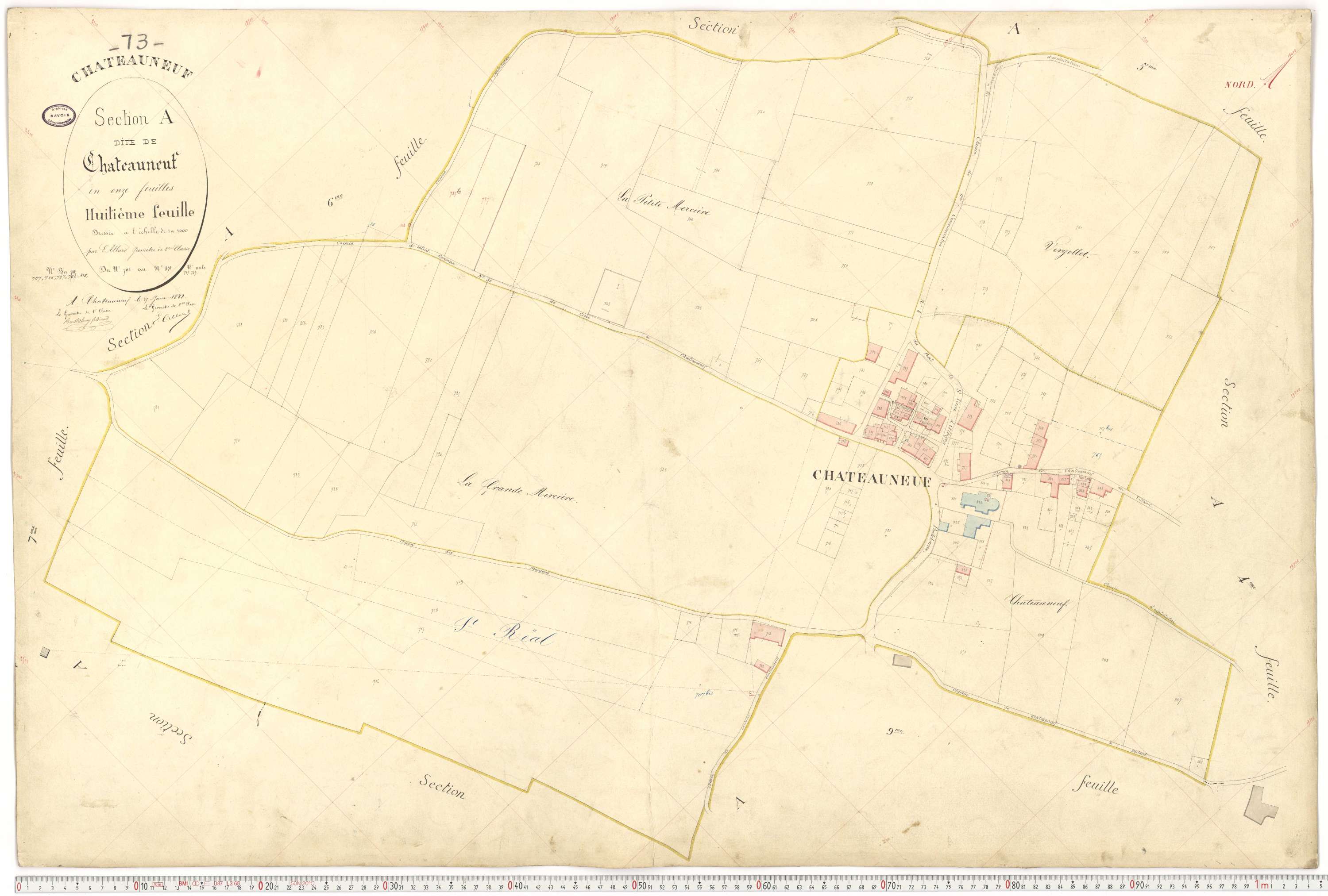 Châteauneuf - Cadastre français (1885).