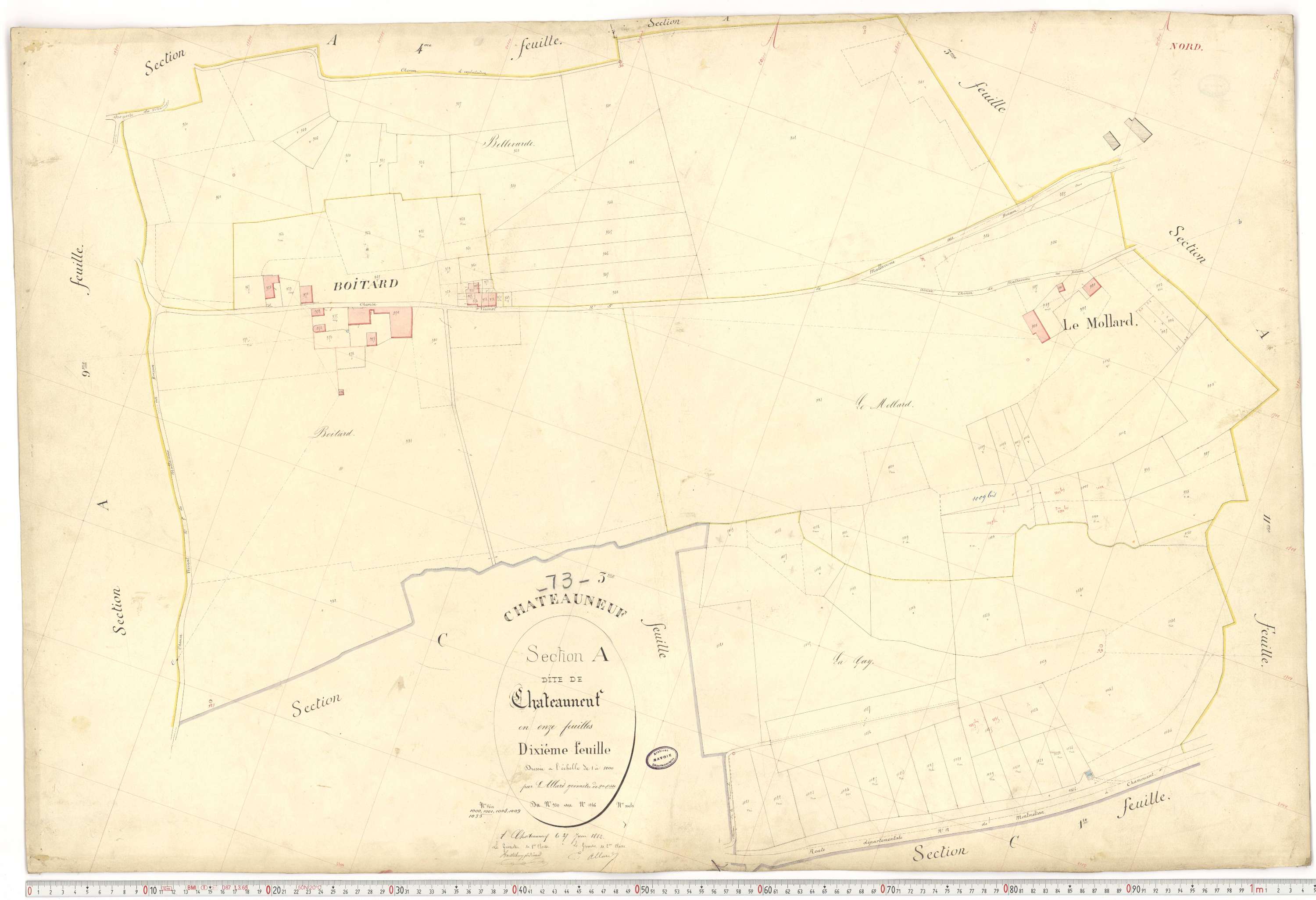 Châteauneuf - Cadastre français (1885).