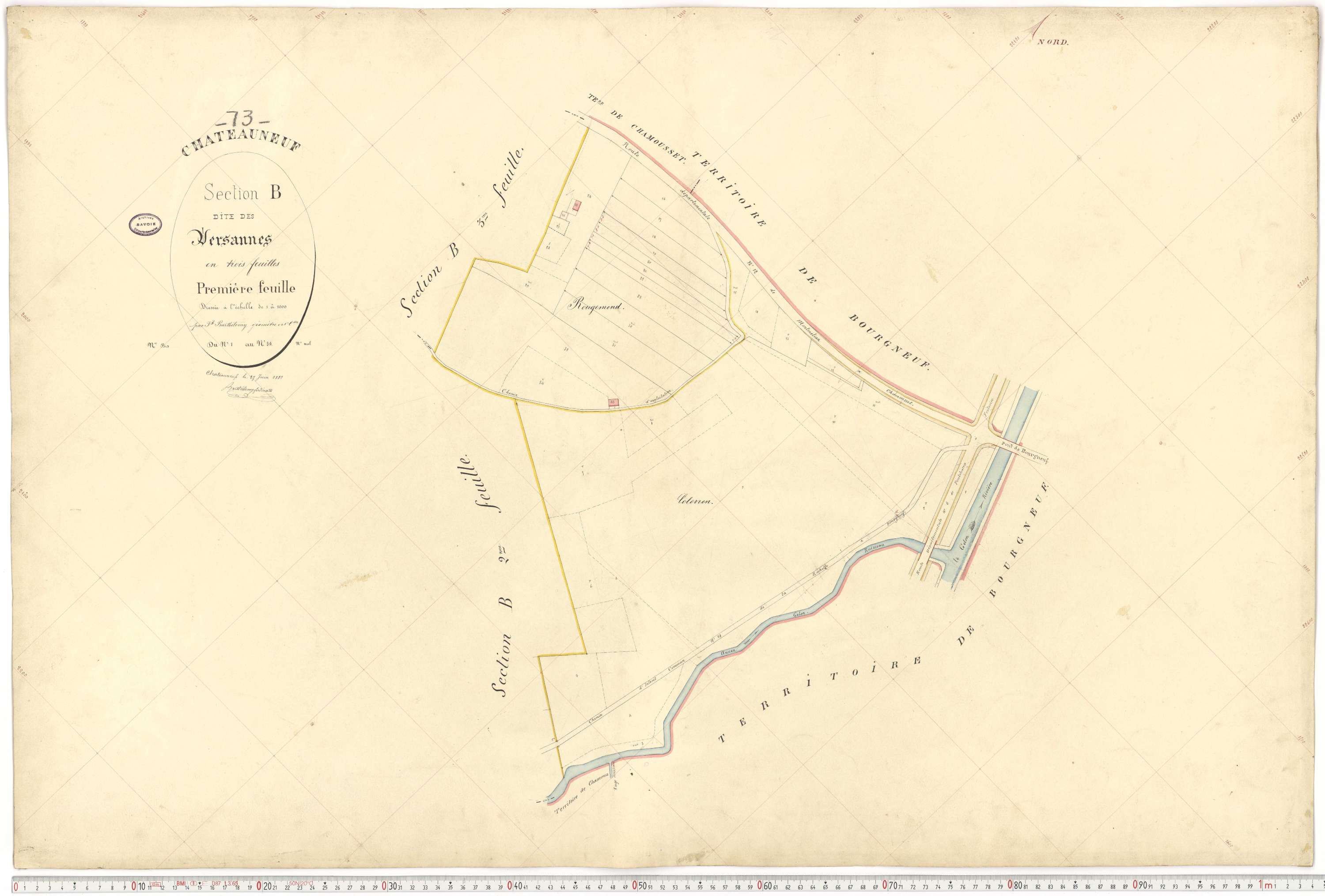 Châteauneuf - Cadastre français (1885).