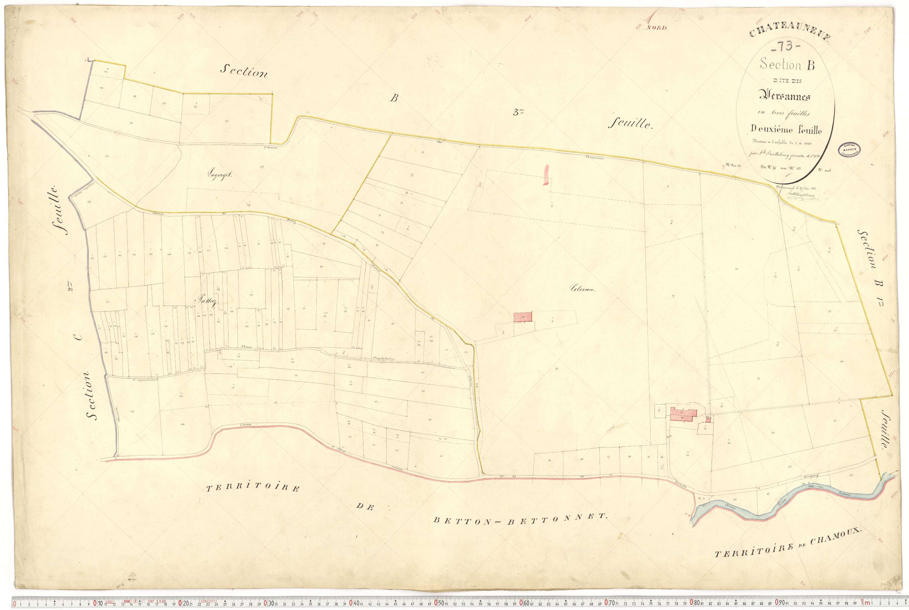 Châteauneuf - Cadastre français (1885).