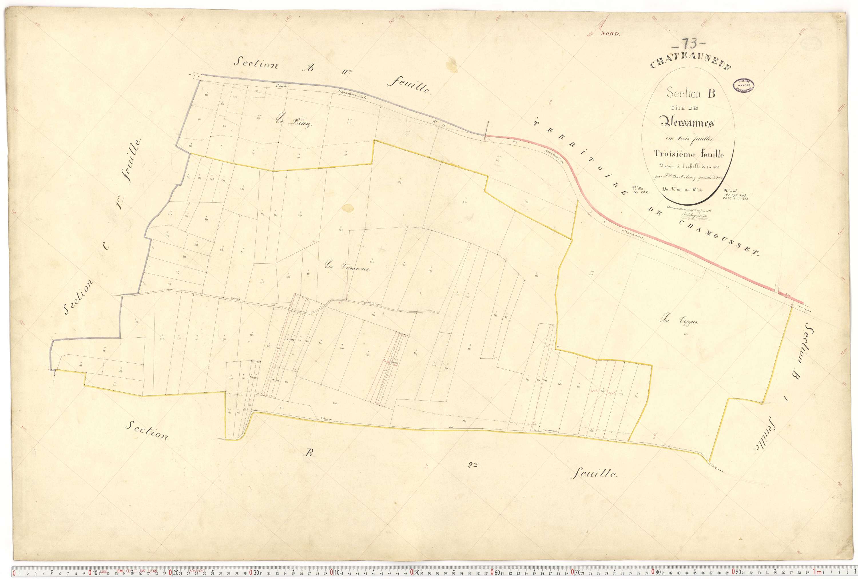 Châteauneuf - Cadastre français (1885).