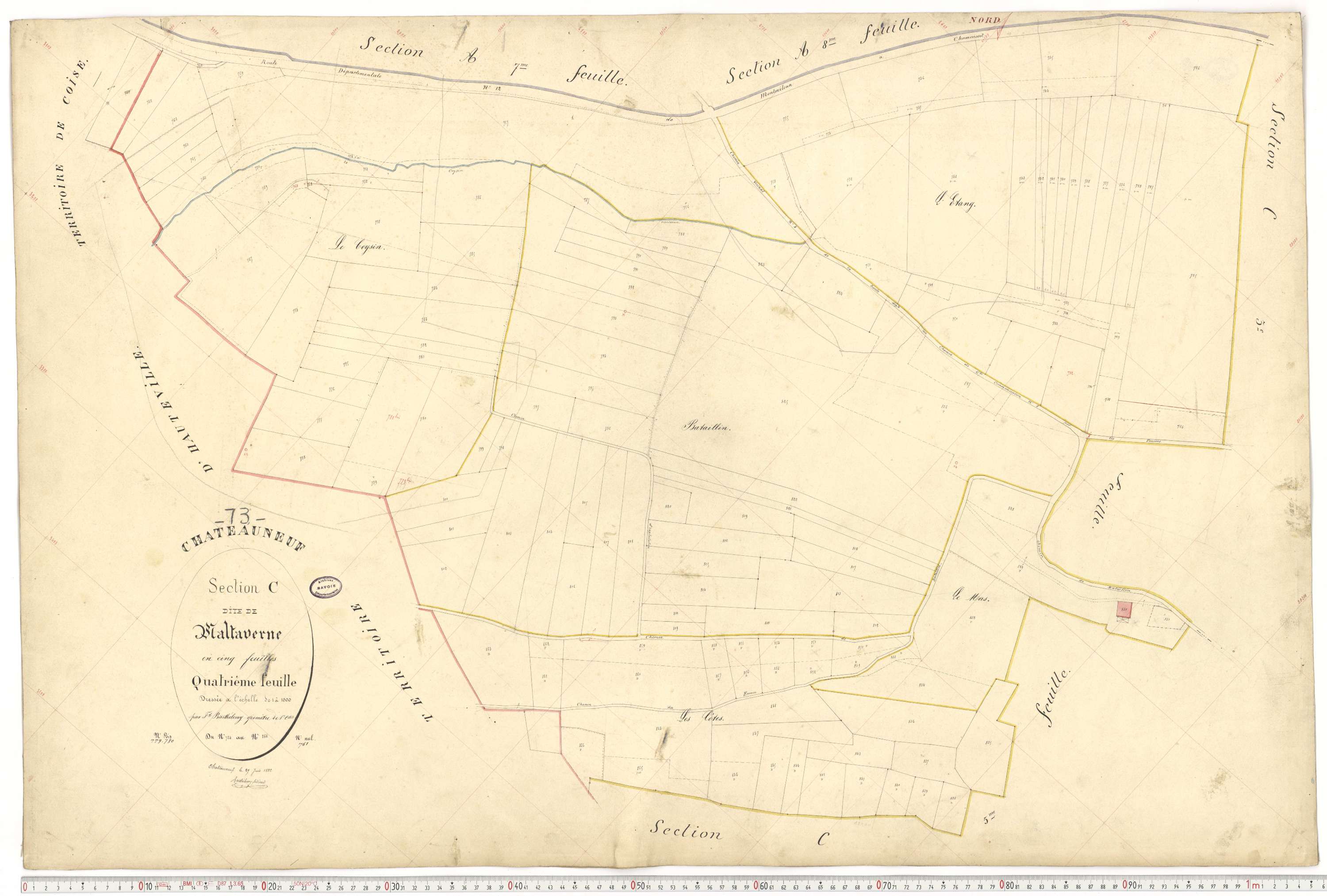 Châteauneuf - Cadastre français (1885).