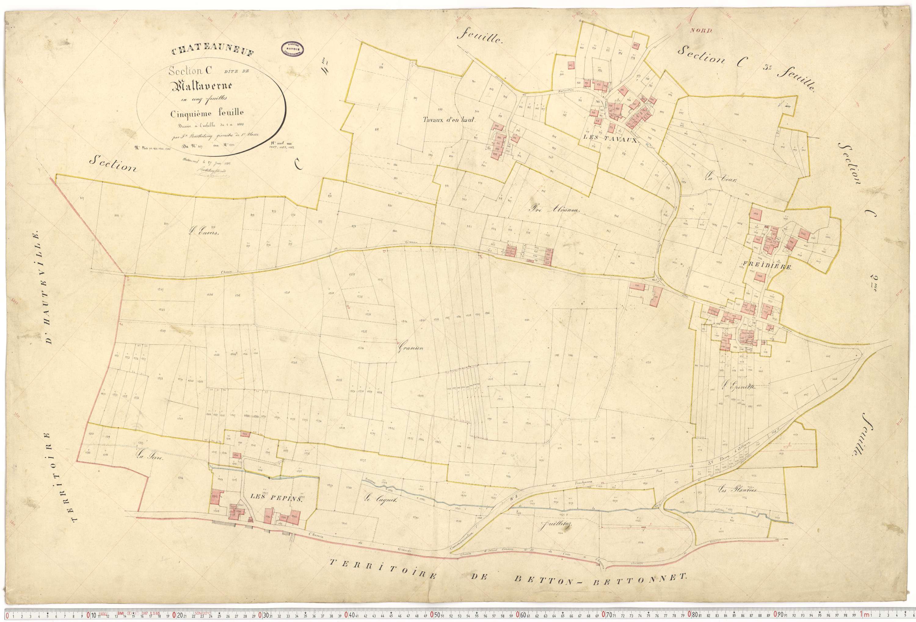 Châteauneuf - Cadastre français (1885).