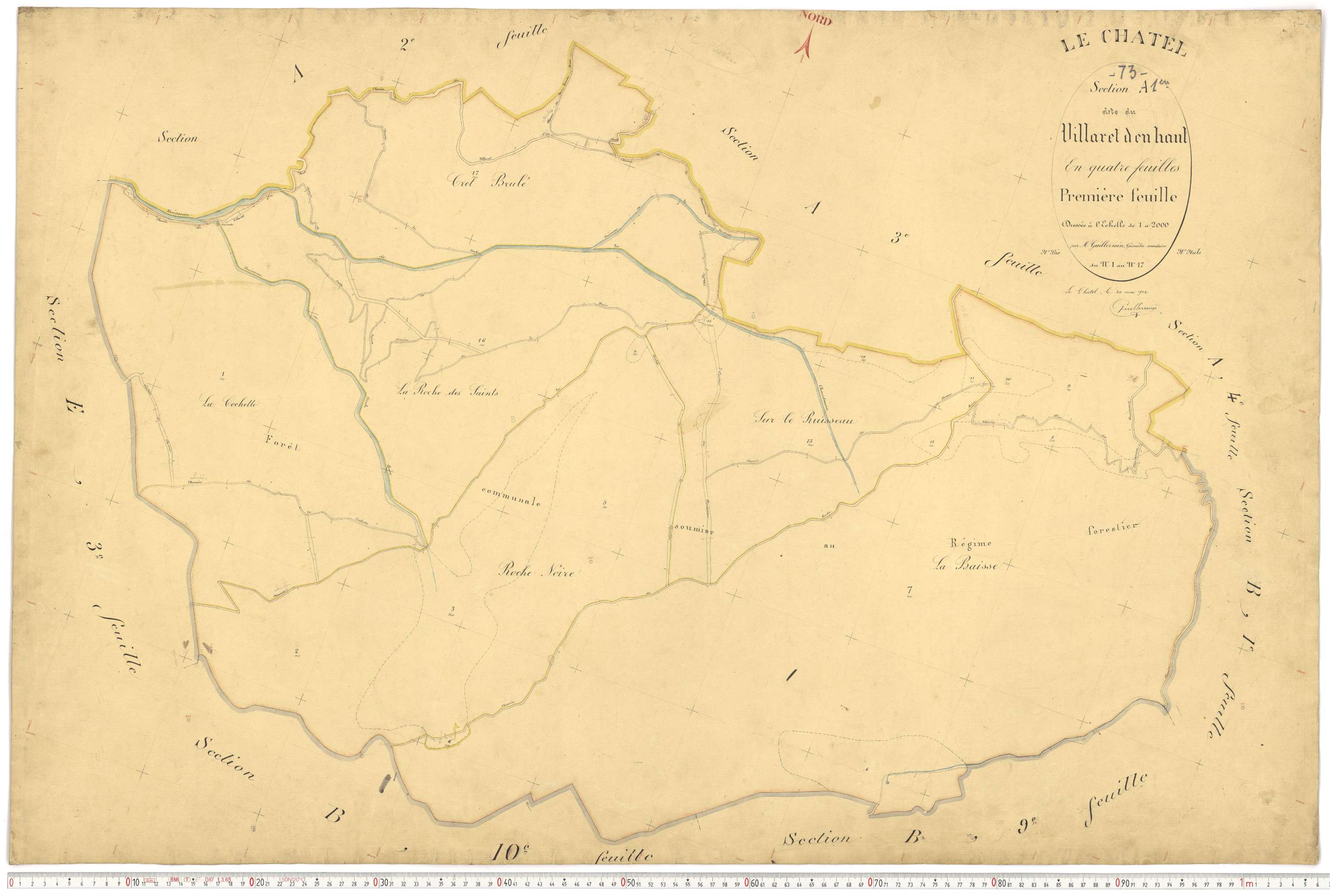 Le Châtel - Plans cadastraux du premier cadastre français.