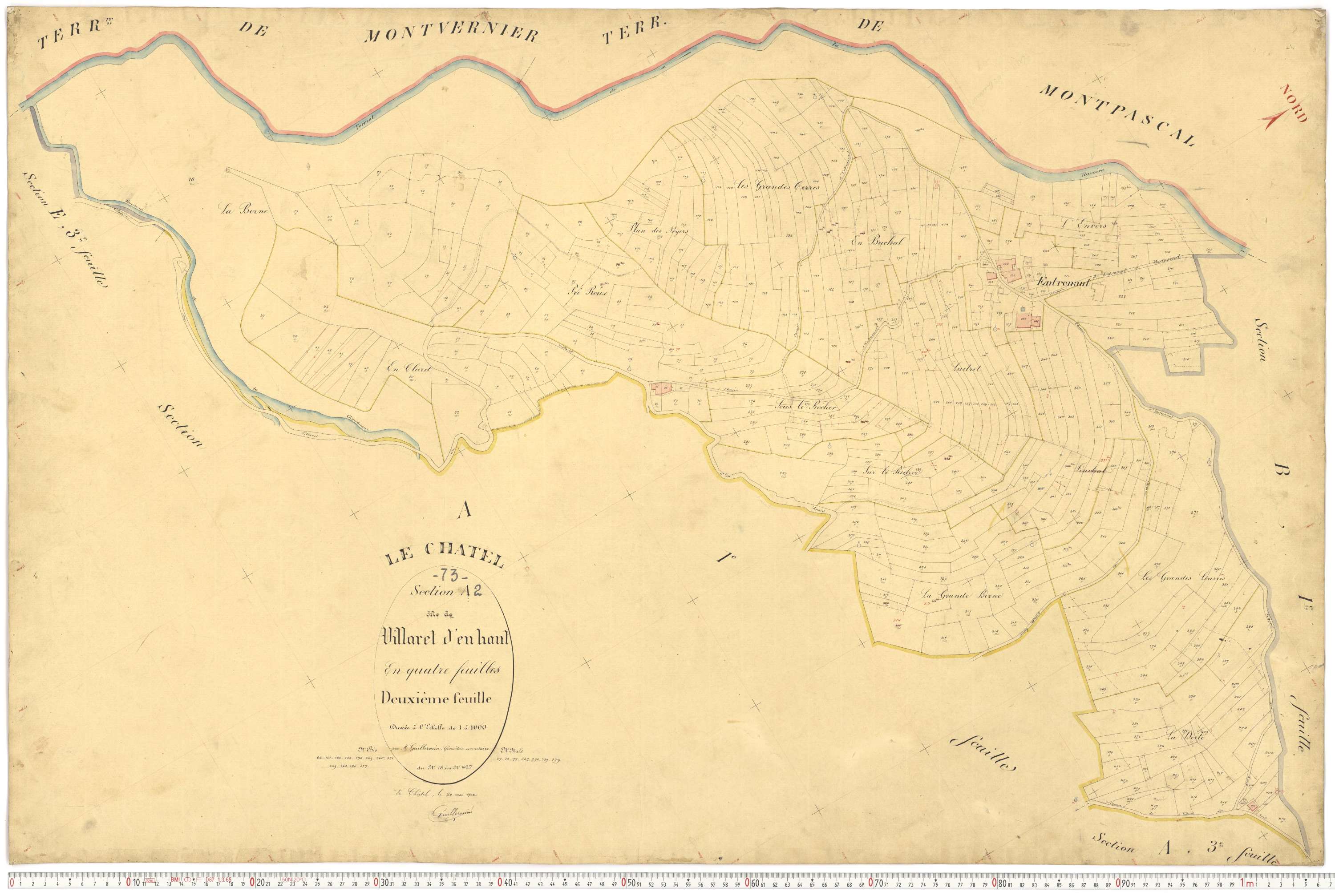 Le Châtel - Plans cadastraux du premier cadastre français.