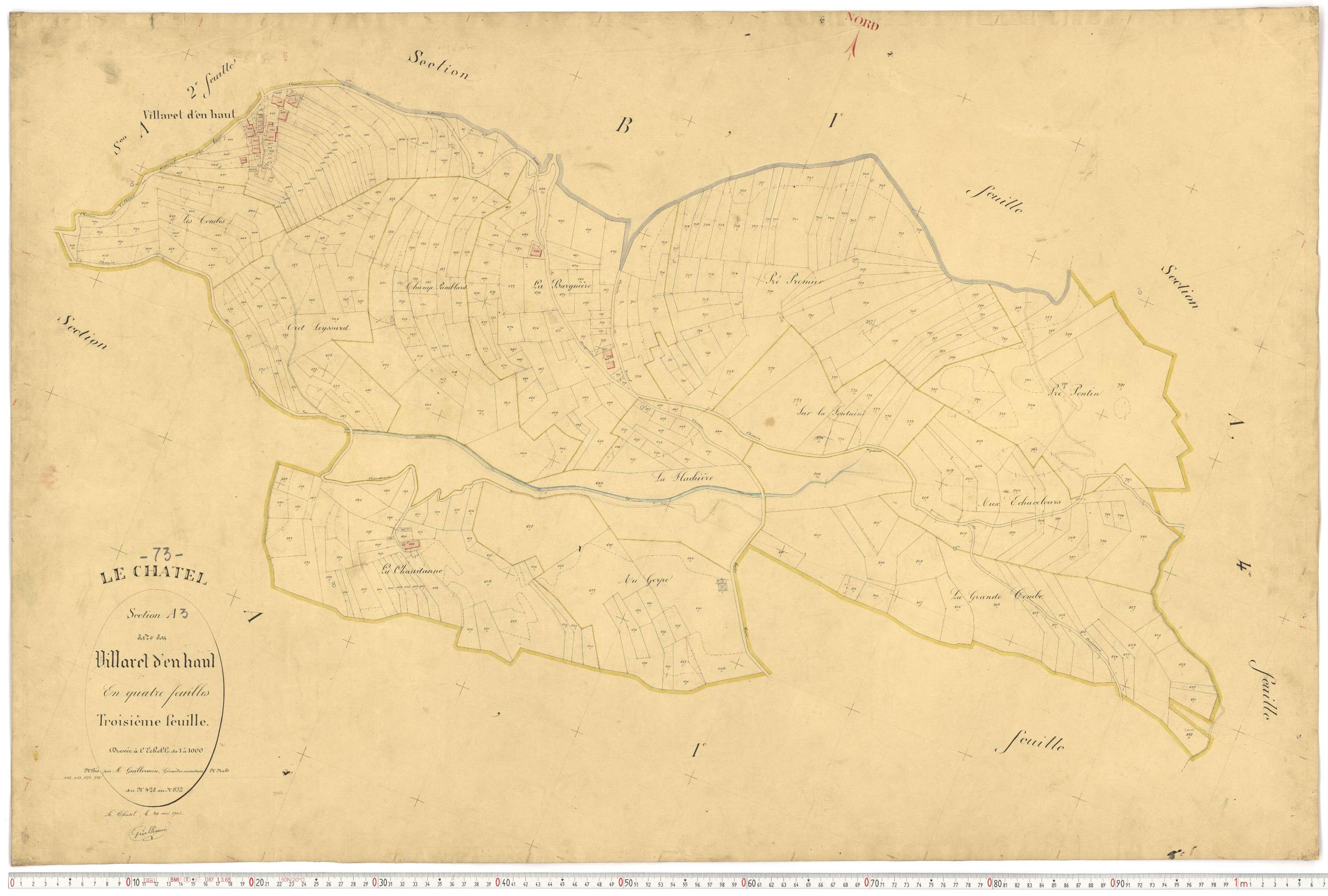 Le Châtel - Plans cadastraux du premier cadastre français.