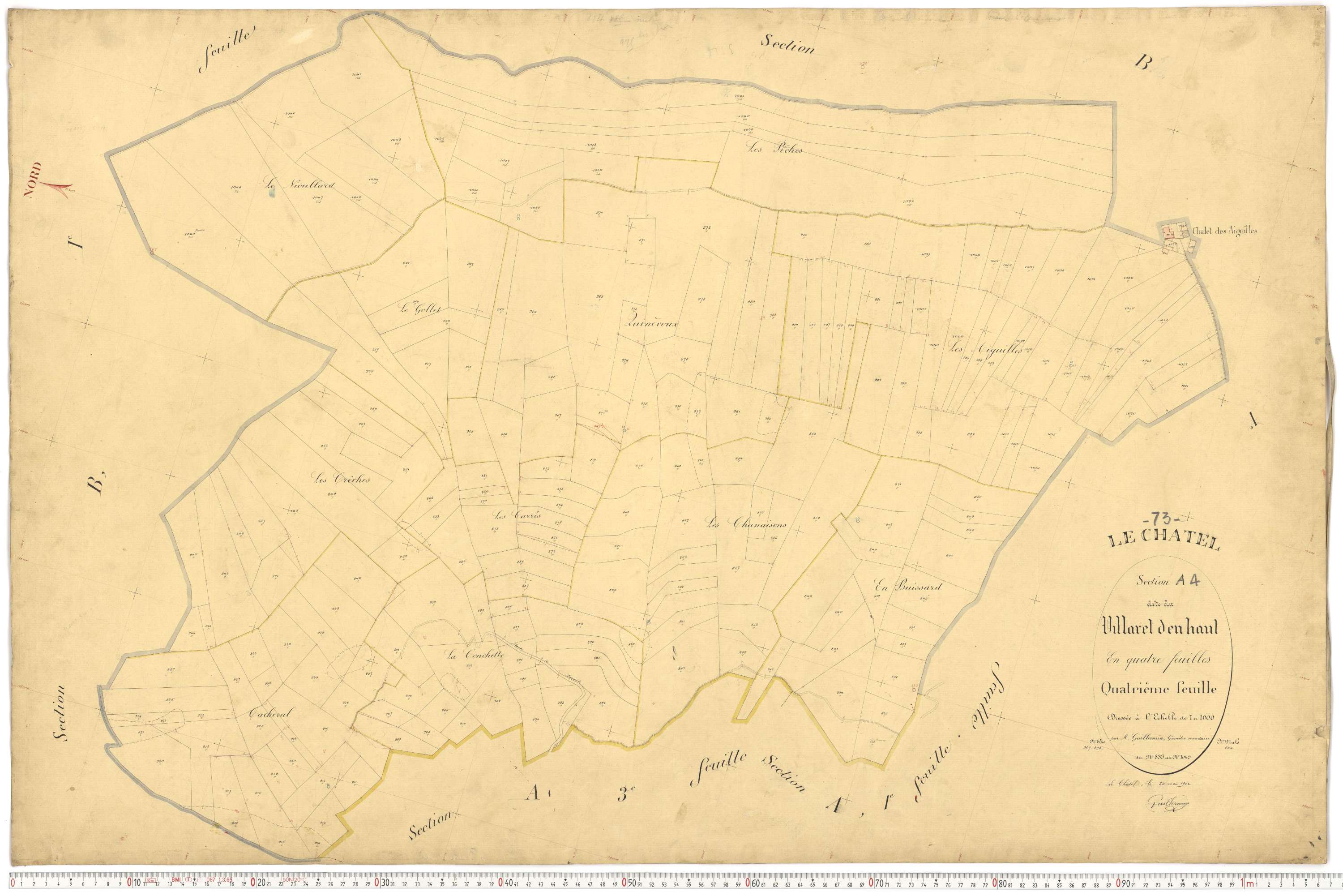 Le Châtel - Plans cadastraux du premier cadastre français.