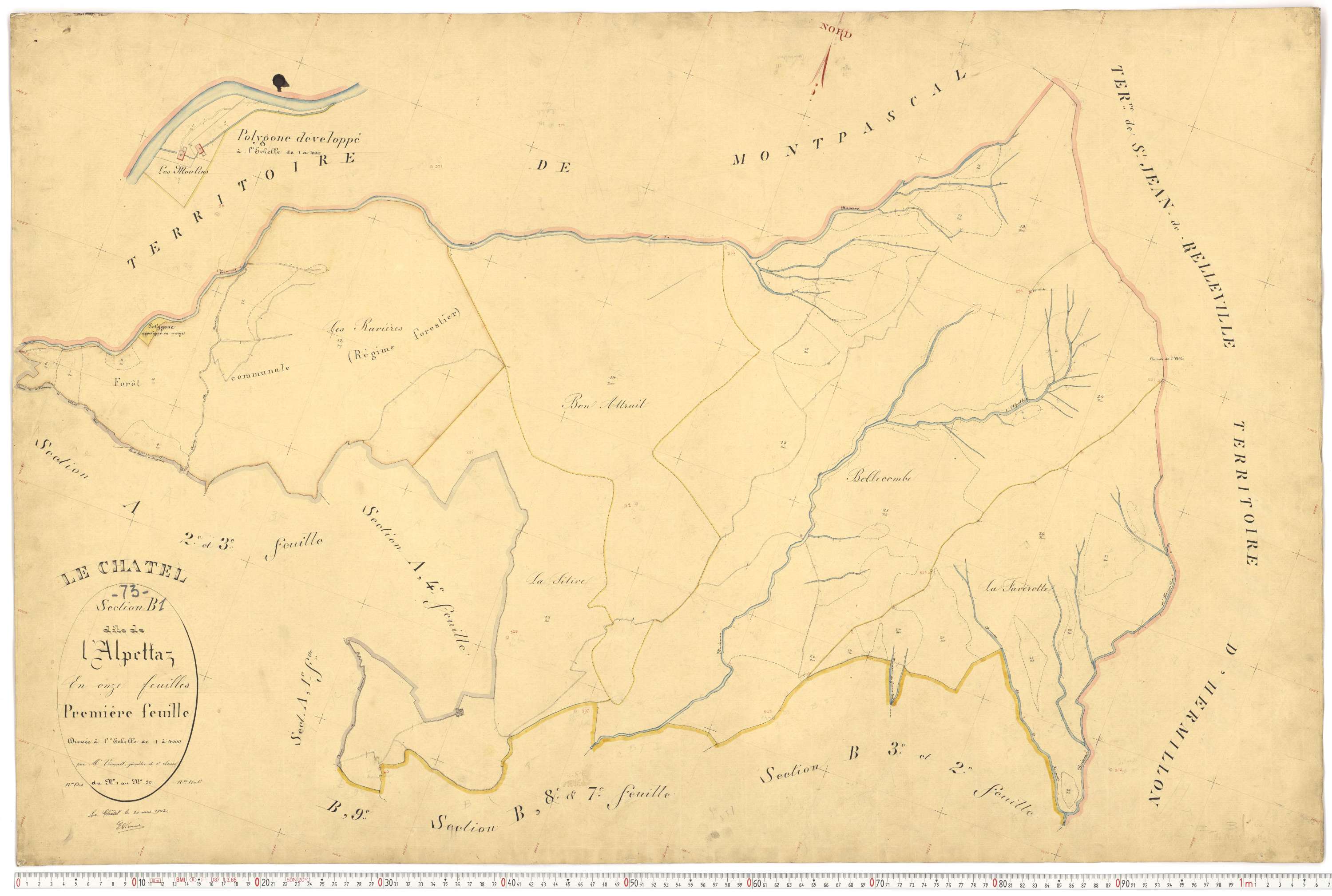 Le Châtel - Plans cadastraux du premier cadastre français.