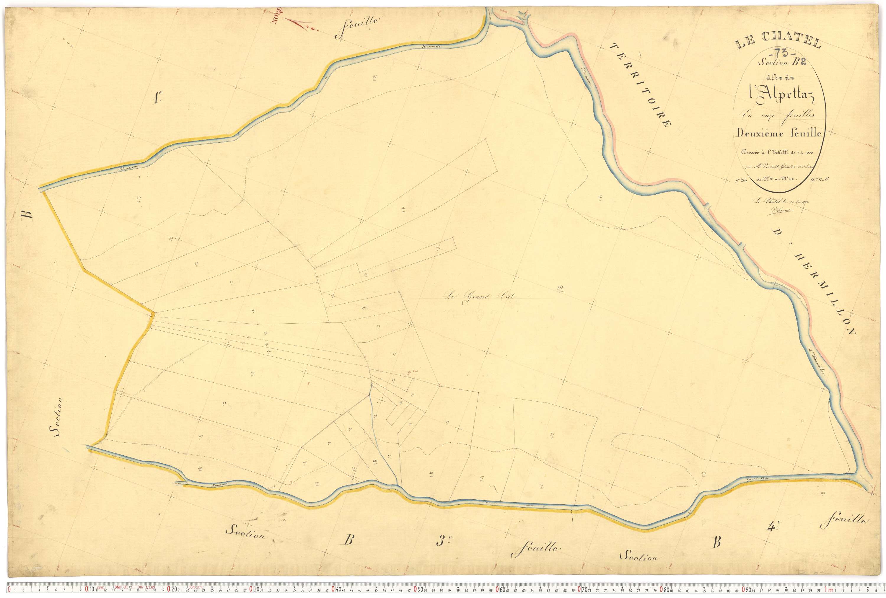 Le Châtel - Plans cadastraux du premier cadastre français.