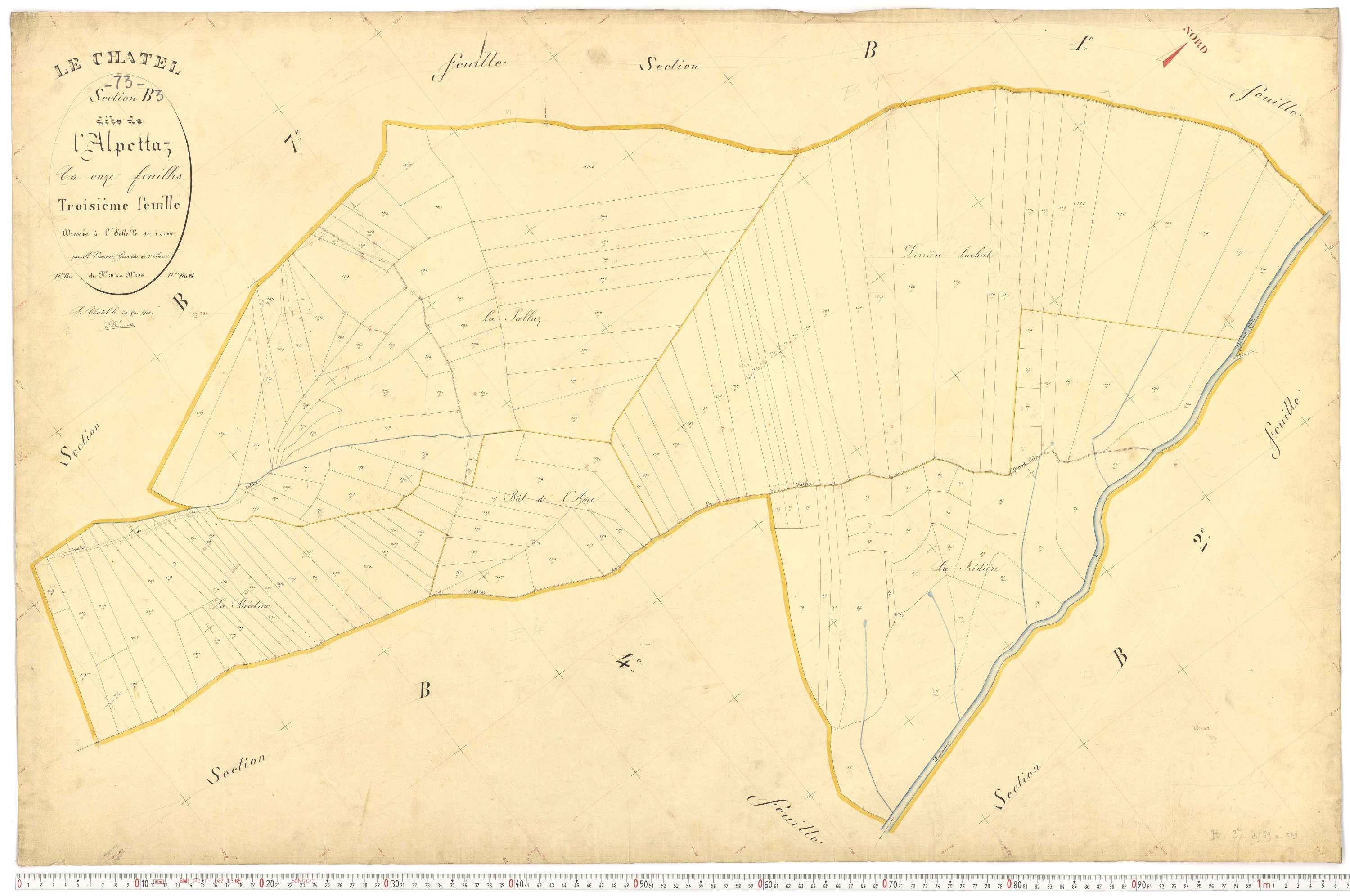 Le Châtel - Plans cadastraux du premier cadastre français.