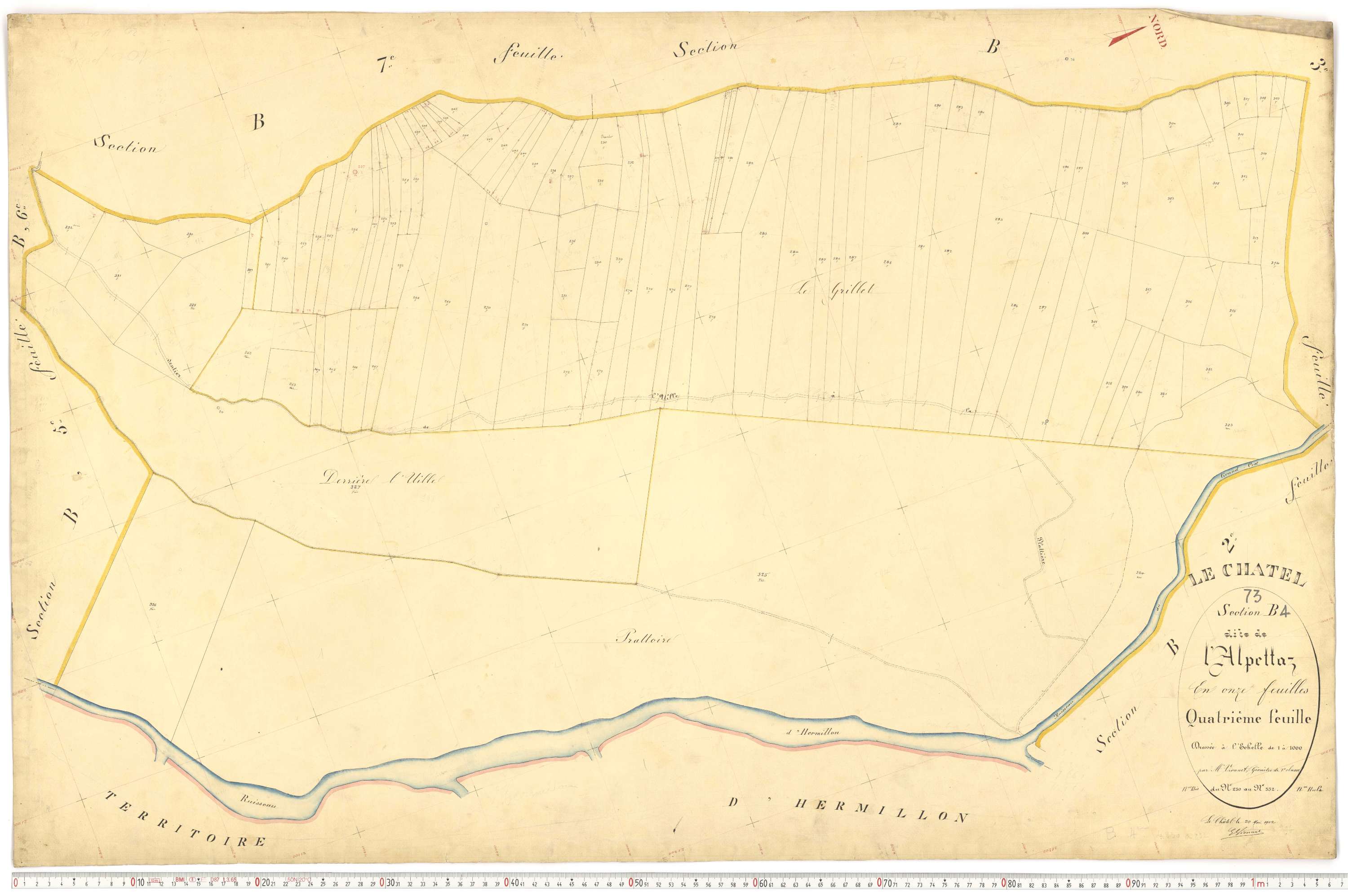 Le Châtel - Plans cadastraux du premier cadastre français.