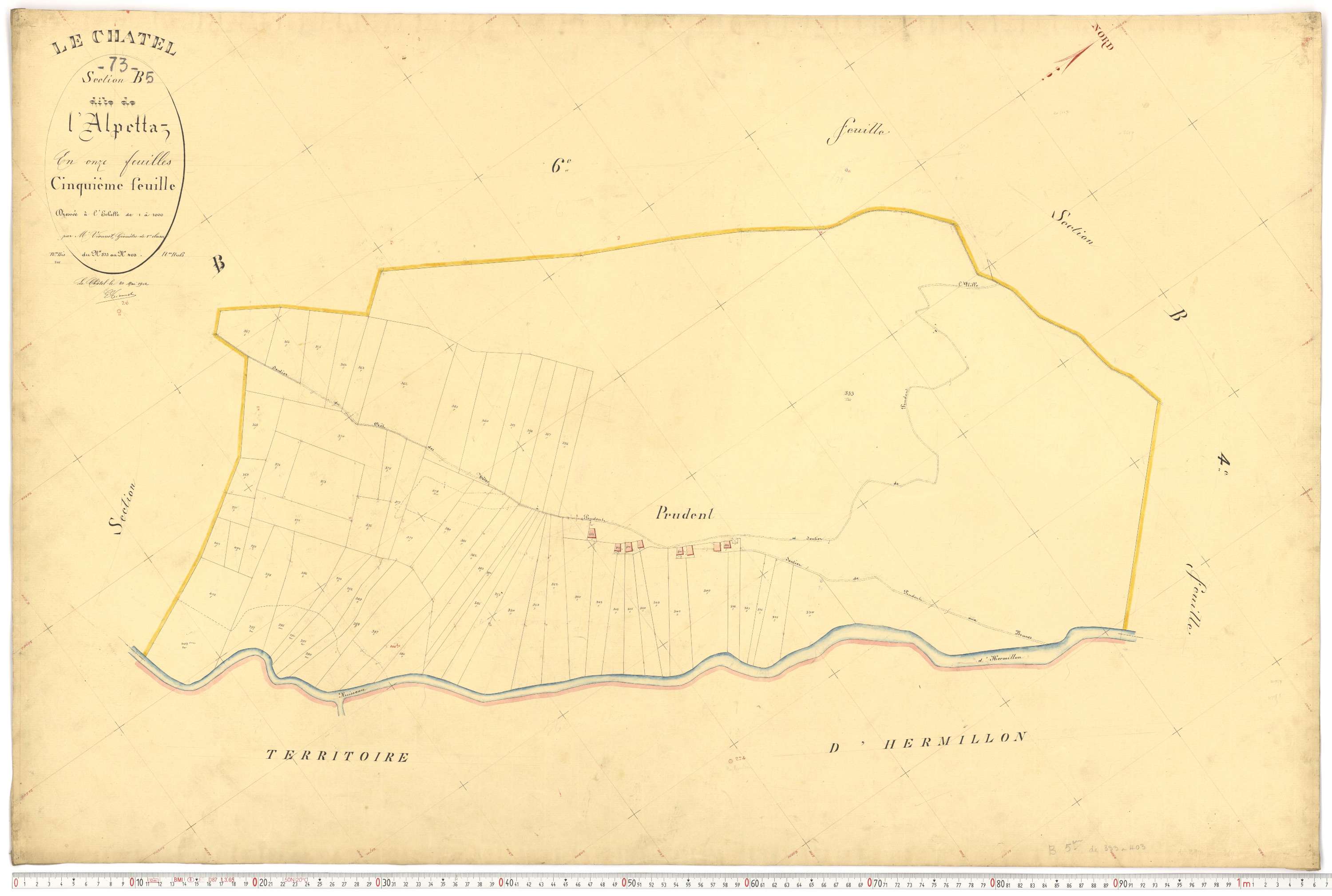 Le Châtel - Plans cadastraux du premier cadastre français.