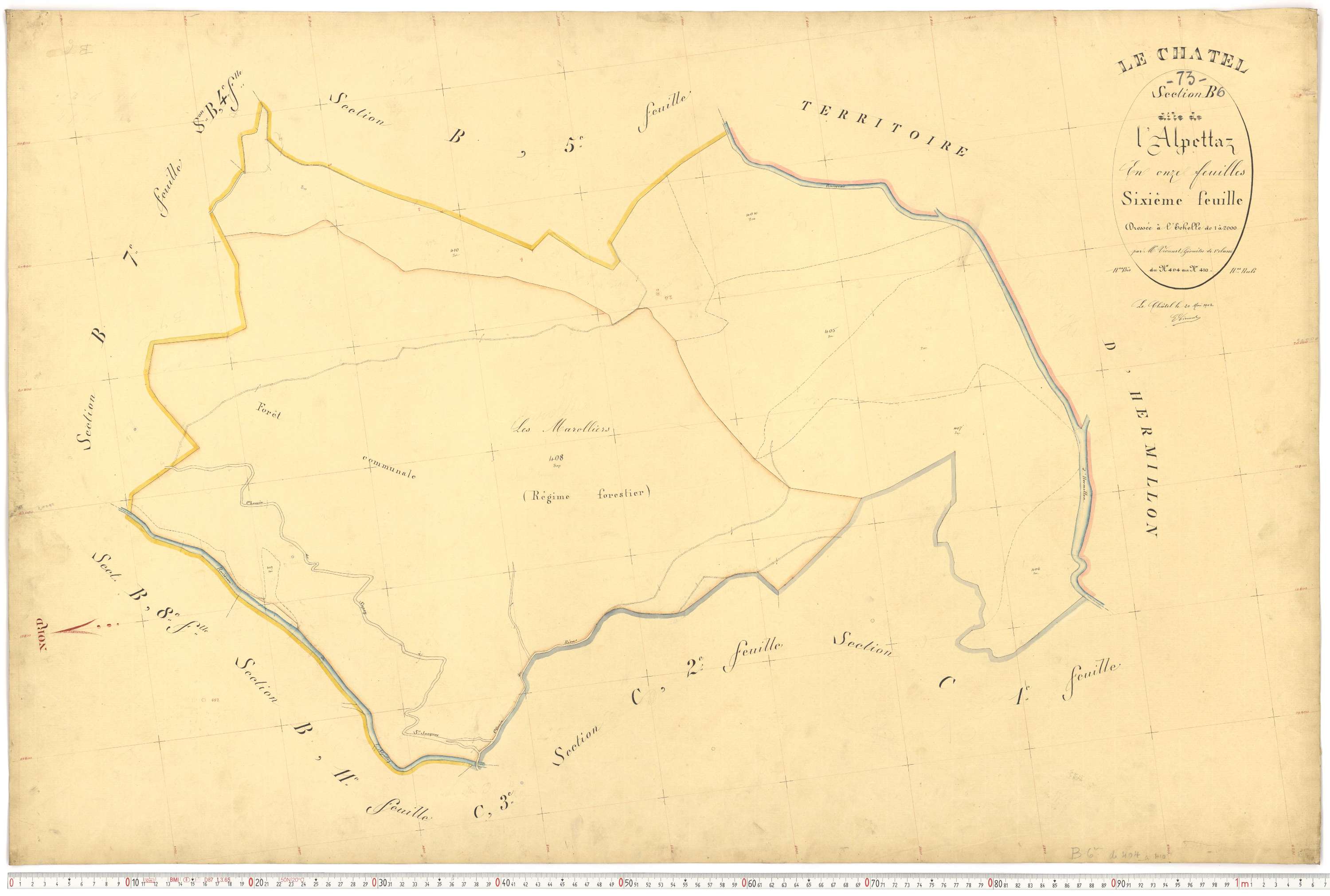 Le Châtel - Plans cadastraux du premier cadastre français.