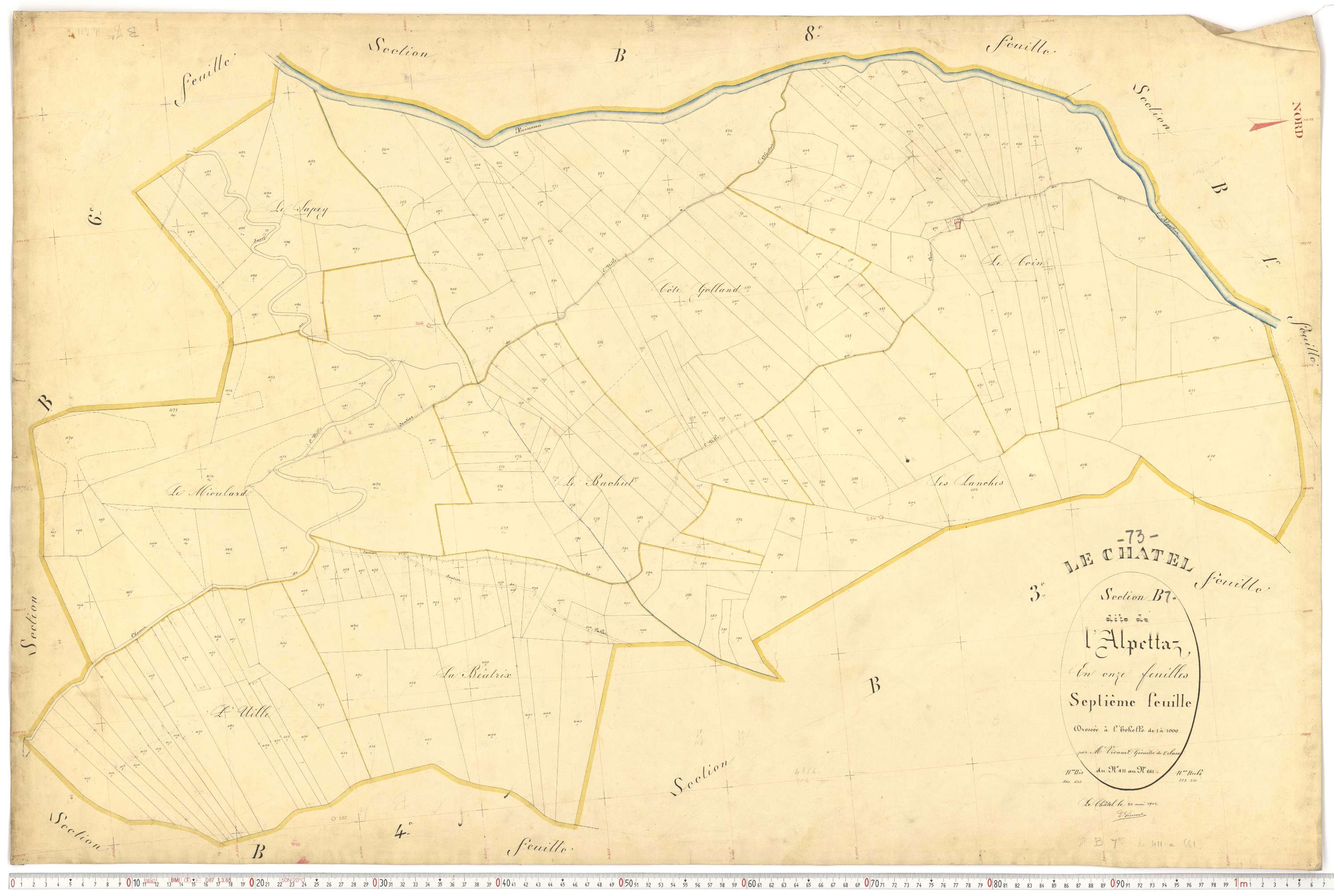 Le Châtel - Plans cadastraux du premier cadastre français.