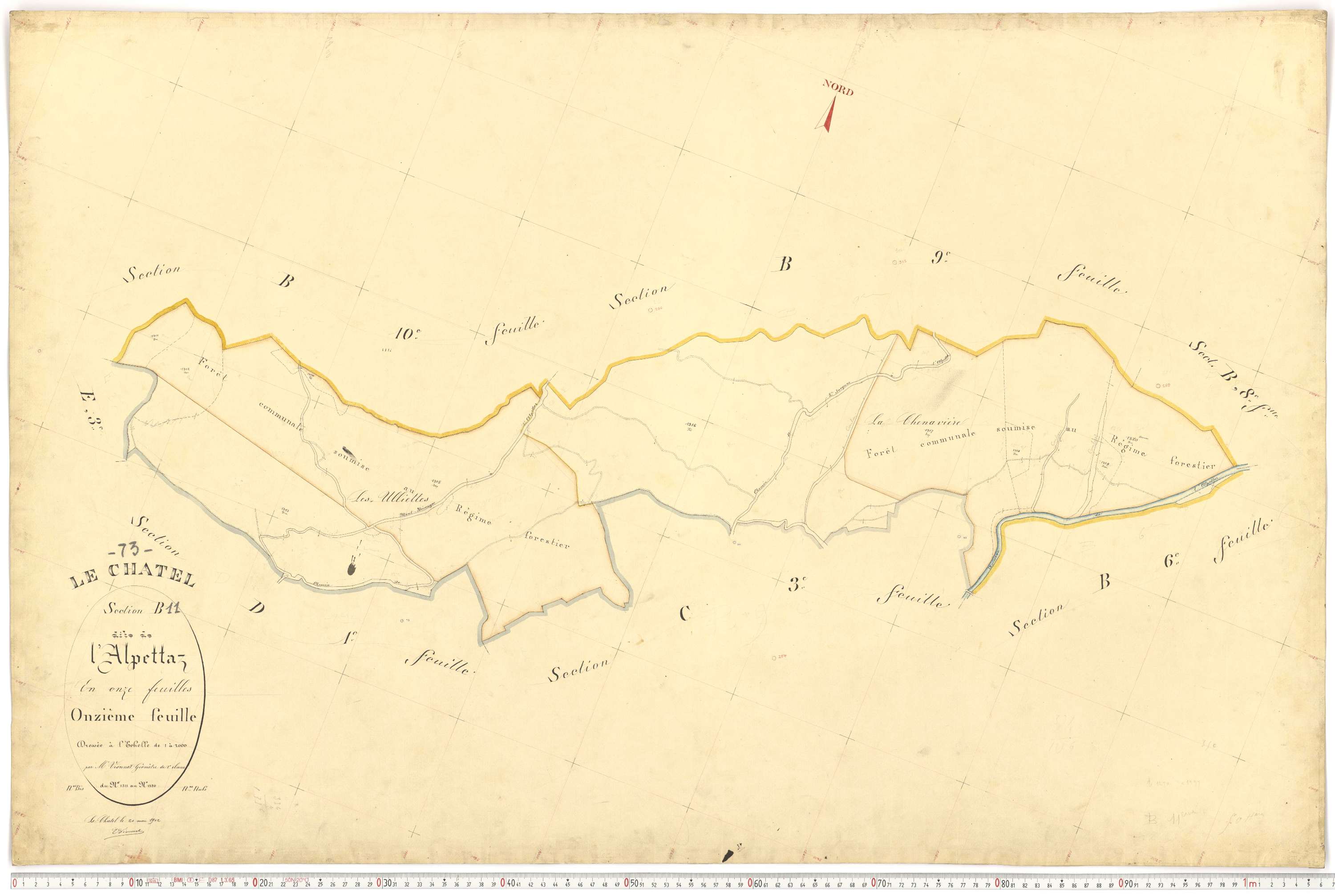 Le Châtel - Plans cadastraux du premier cadastre français.