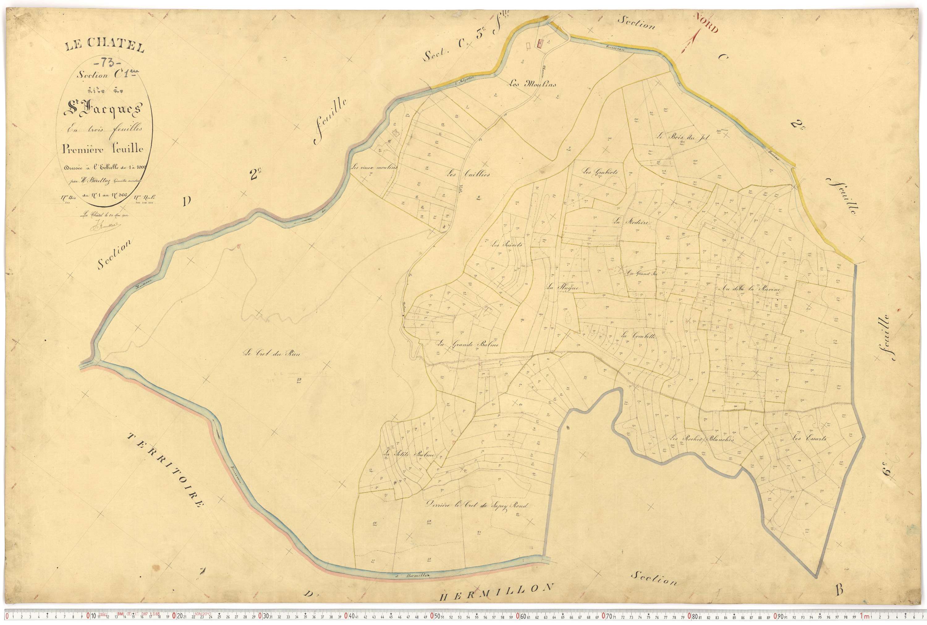 Le Châtel - Plans cadastraux du premier cadastre français.