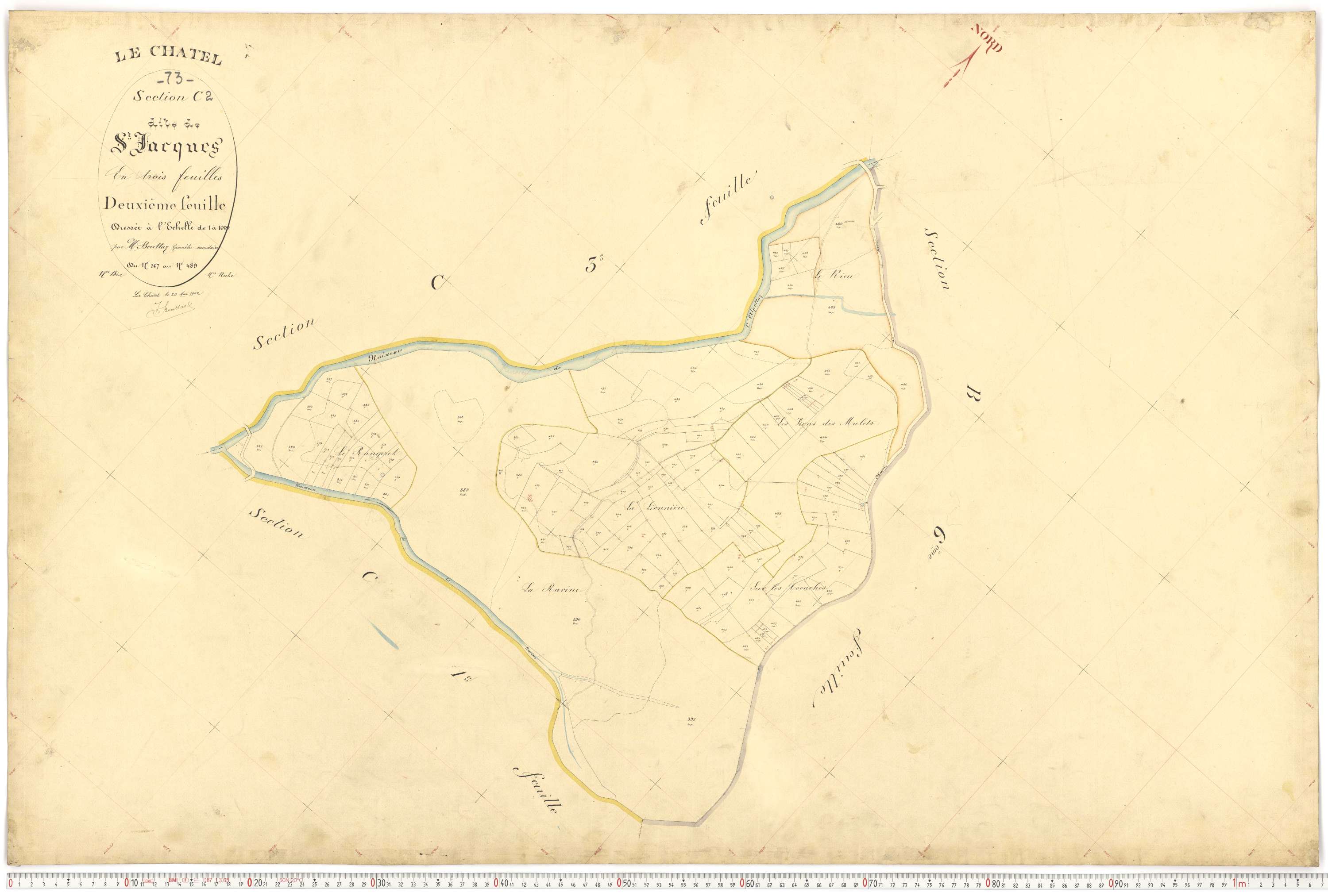Le Châtel - Plans cadastraux du premier cadastre français.
