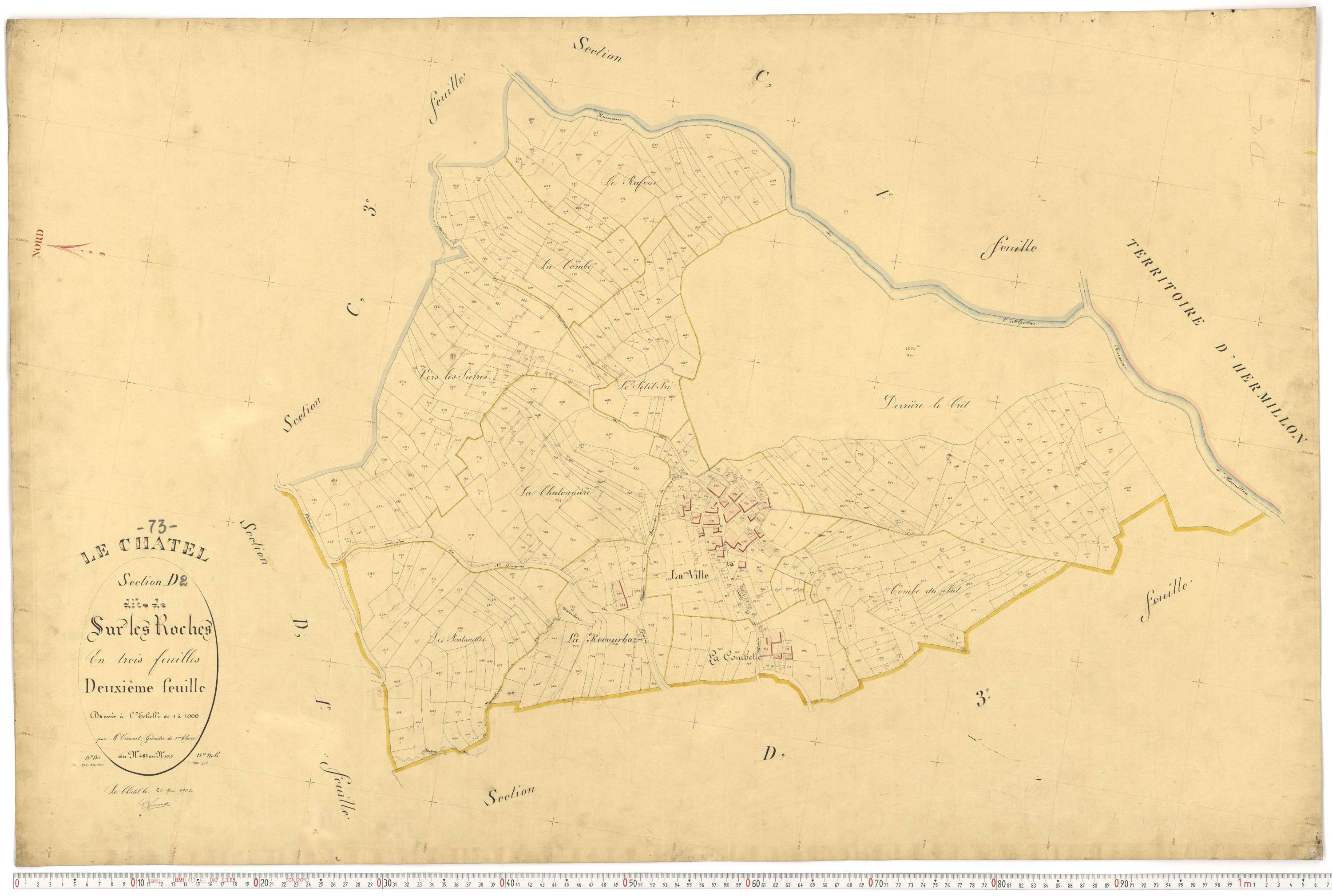 Le Châtel - Plans cadastraux du premier cadastre français.
