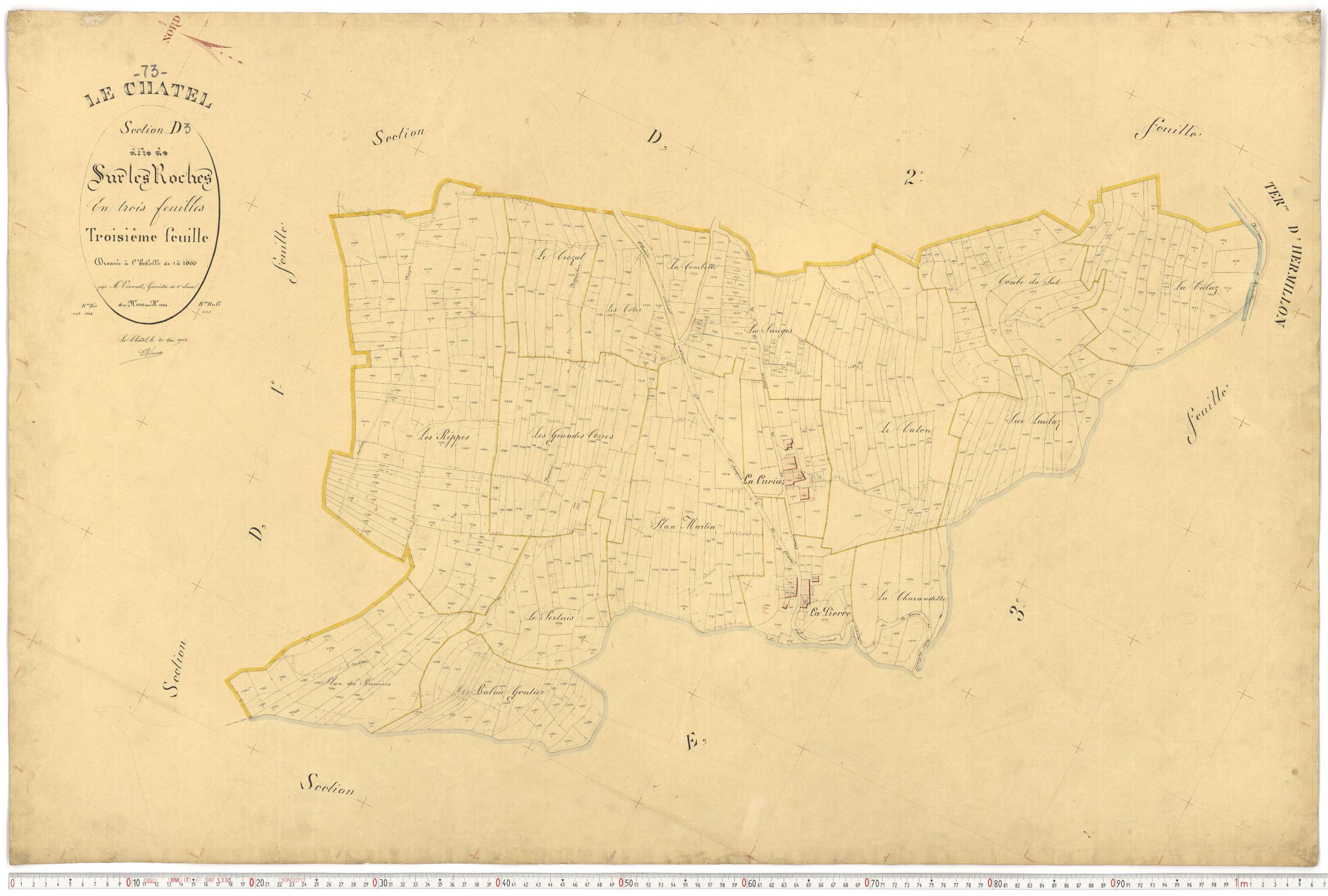 Le Châtel - Plans cadastraux du premier cadastre français.