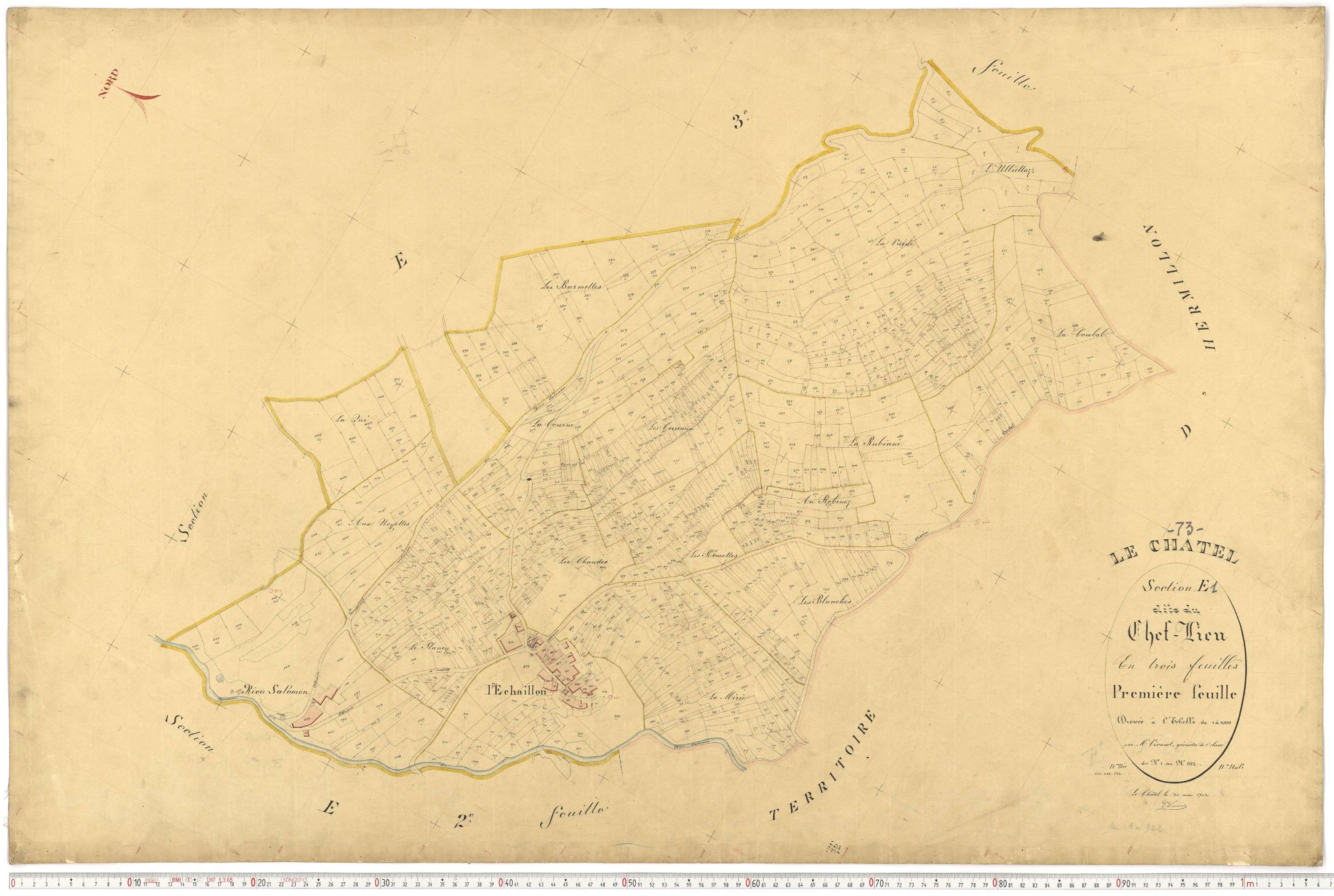 Le Châtel - Plans cadastraux du premier cadastre français.