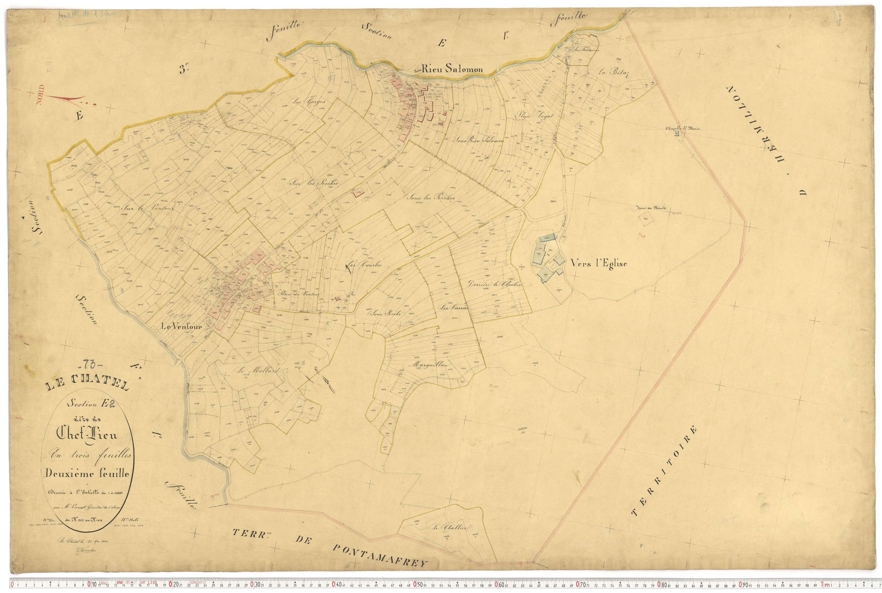 Le Châtel - Plans cadastraux du premier cadastre français.